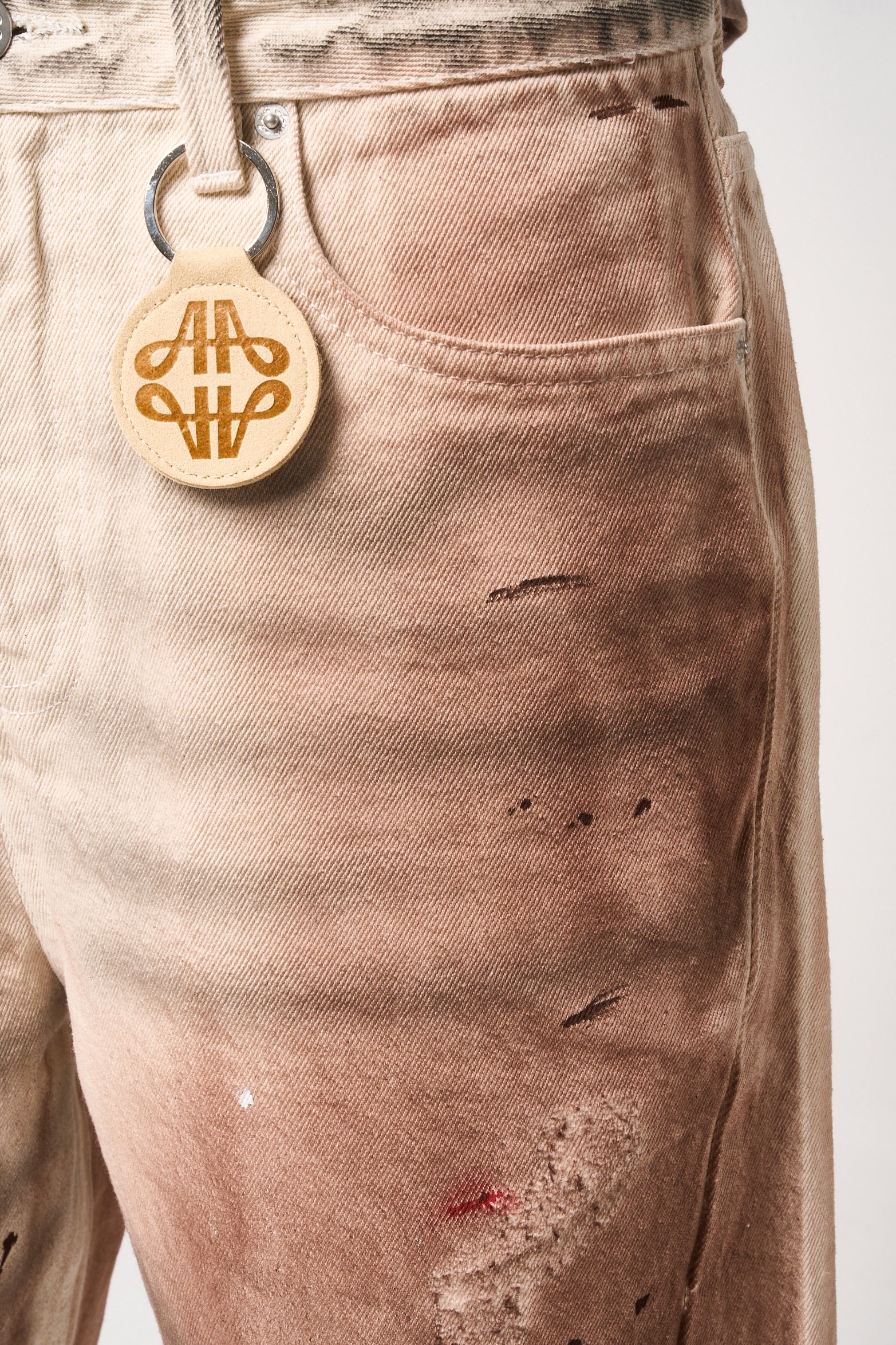 Abasalo Beige Denim Shorts - Image 8