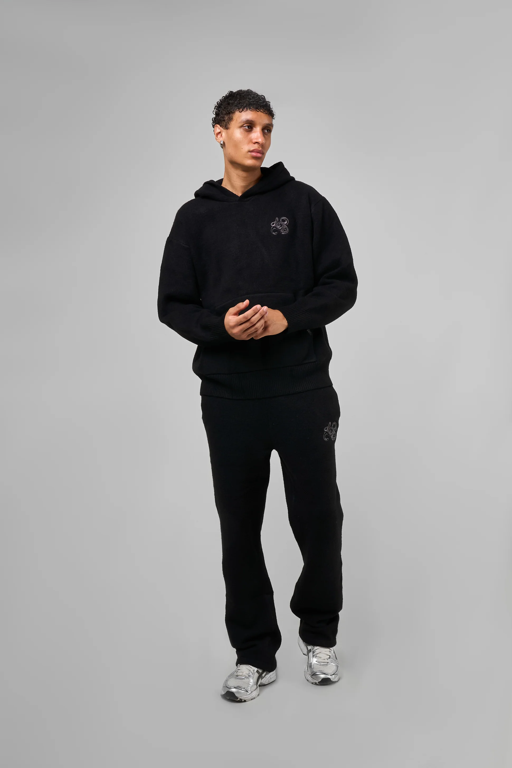 Amos Black Knitted Jogger - Image 3