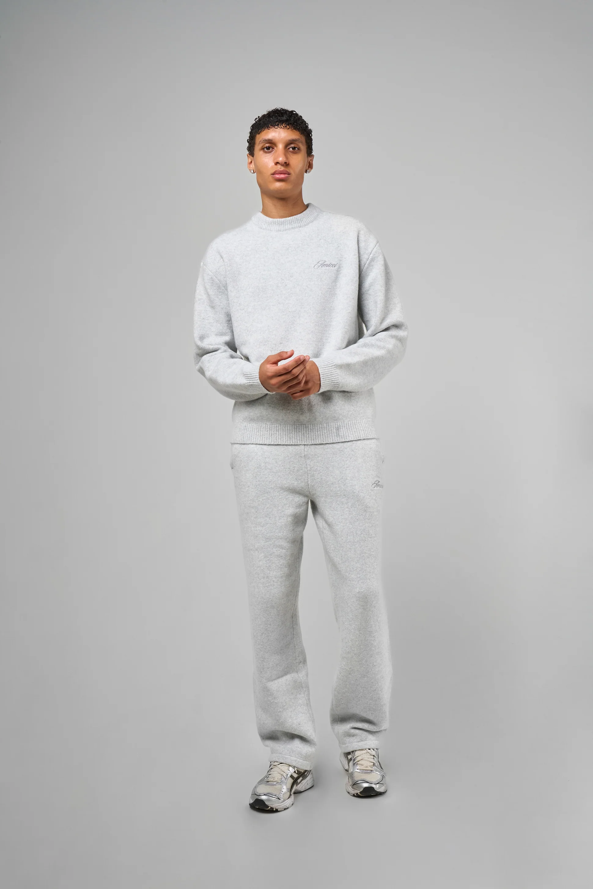 Dexter Grey Knitted Joggers - Image 3