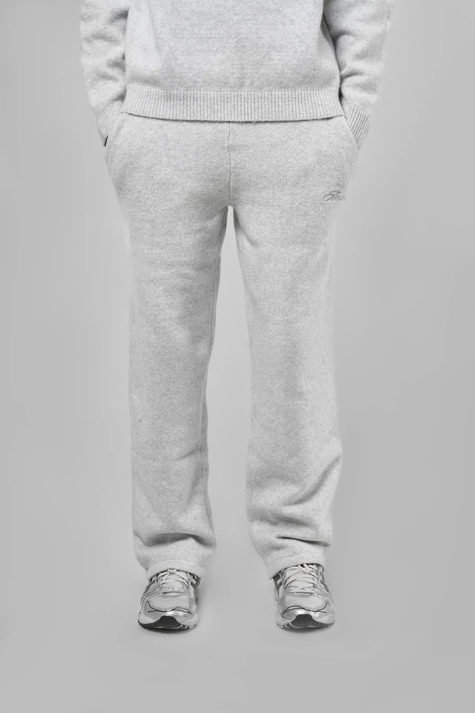 Dexter Grey Knitted Joggers - Image 4
