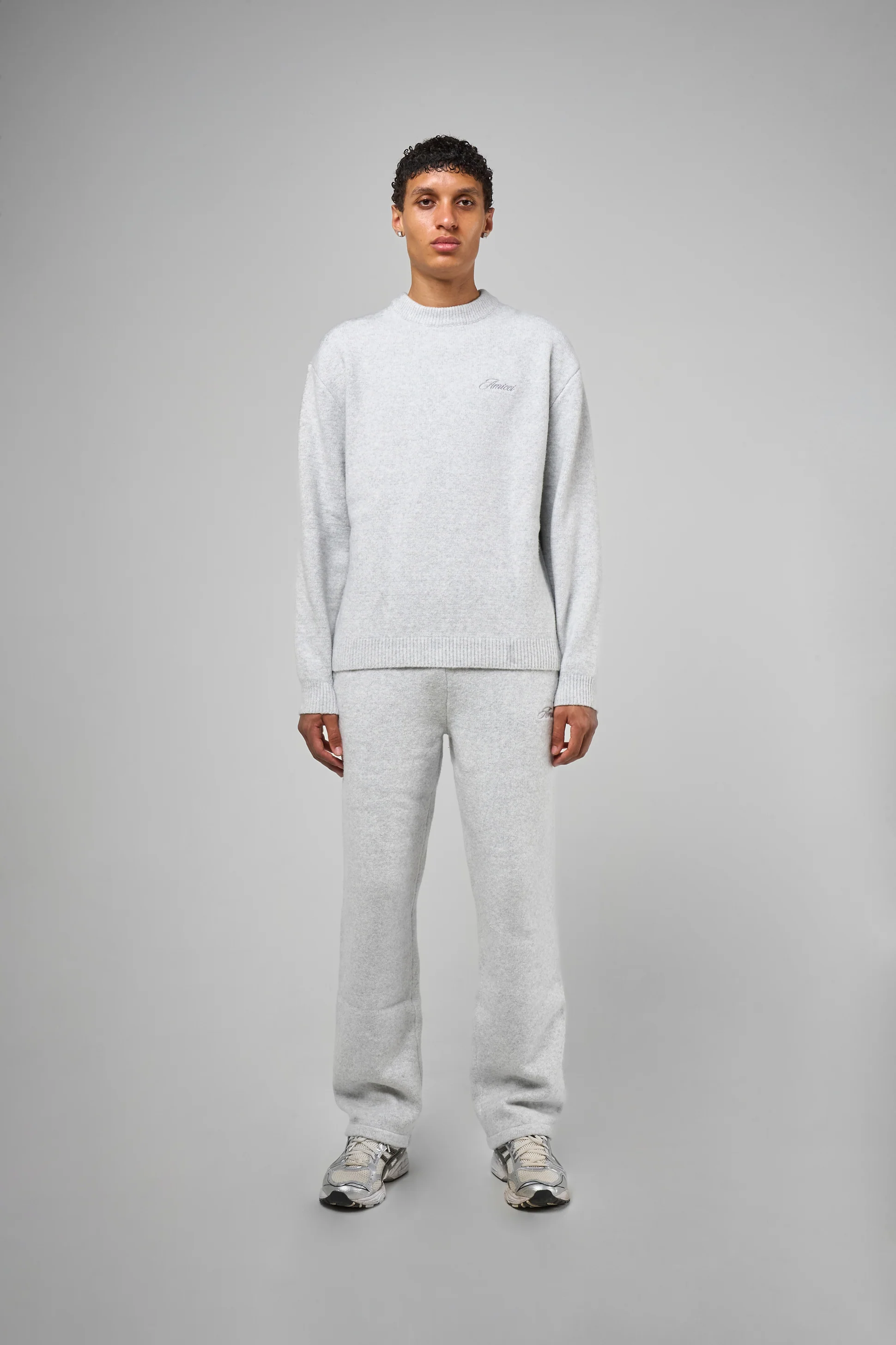 Dexter Grey Knitted Joggers - Image 6