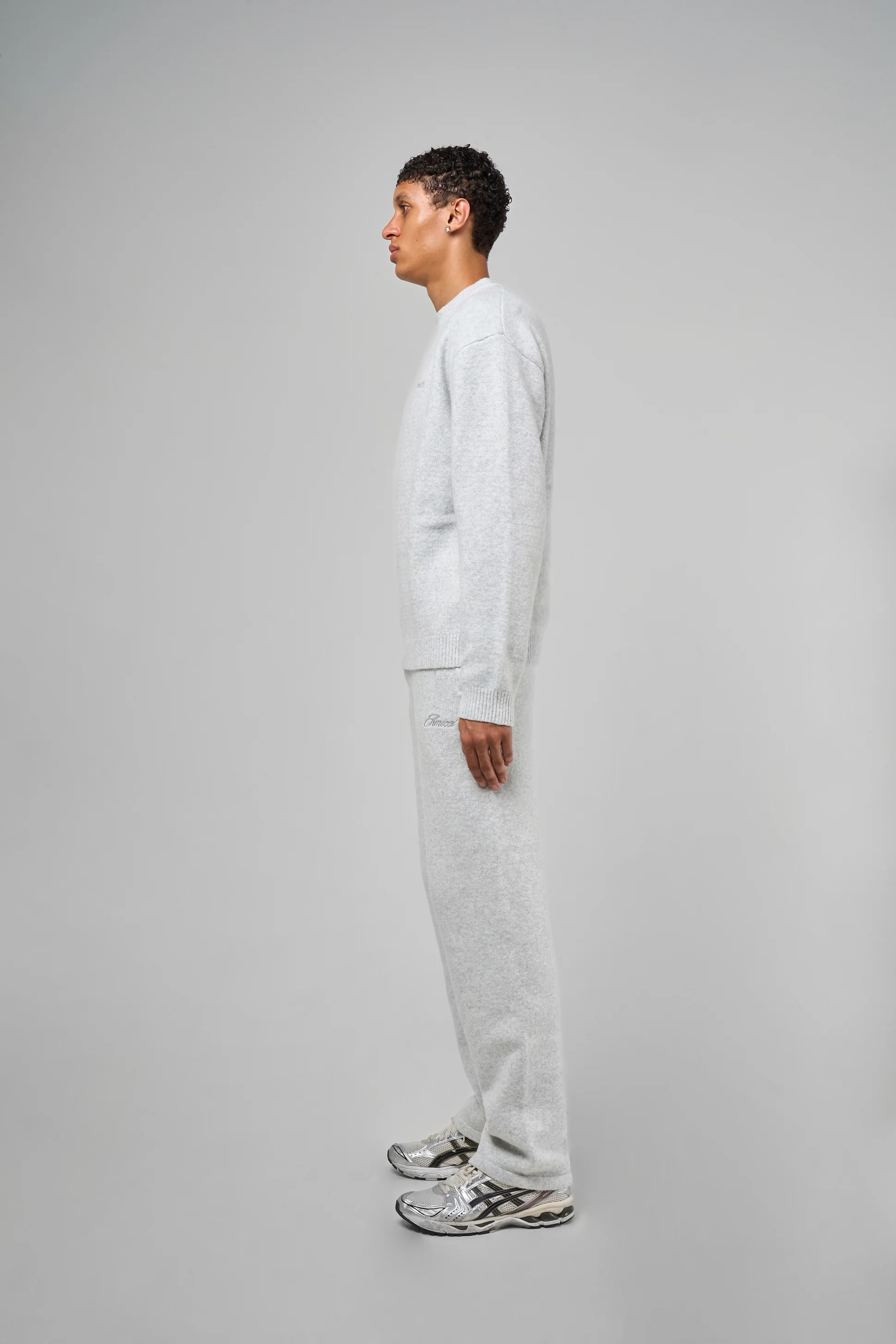 Dexter Grey Knitted Joggers - Image 8