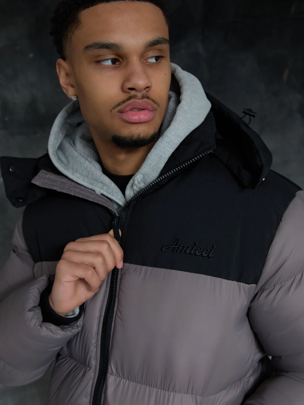 Bellezza Puffer Jacket Grey - Image 7