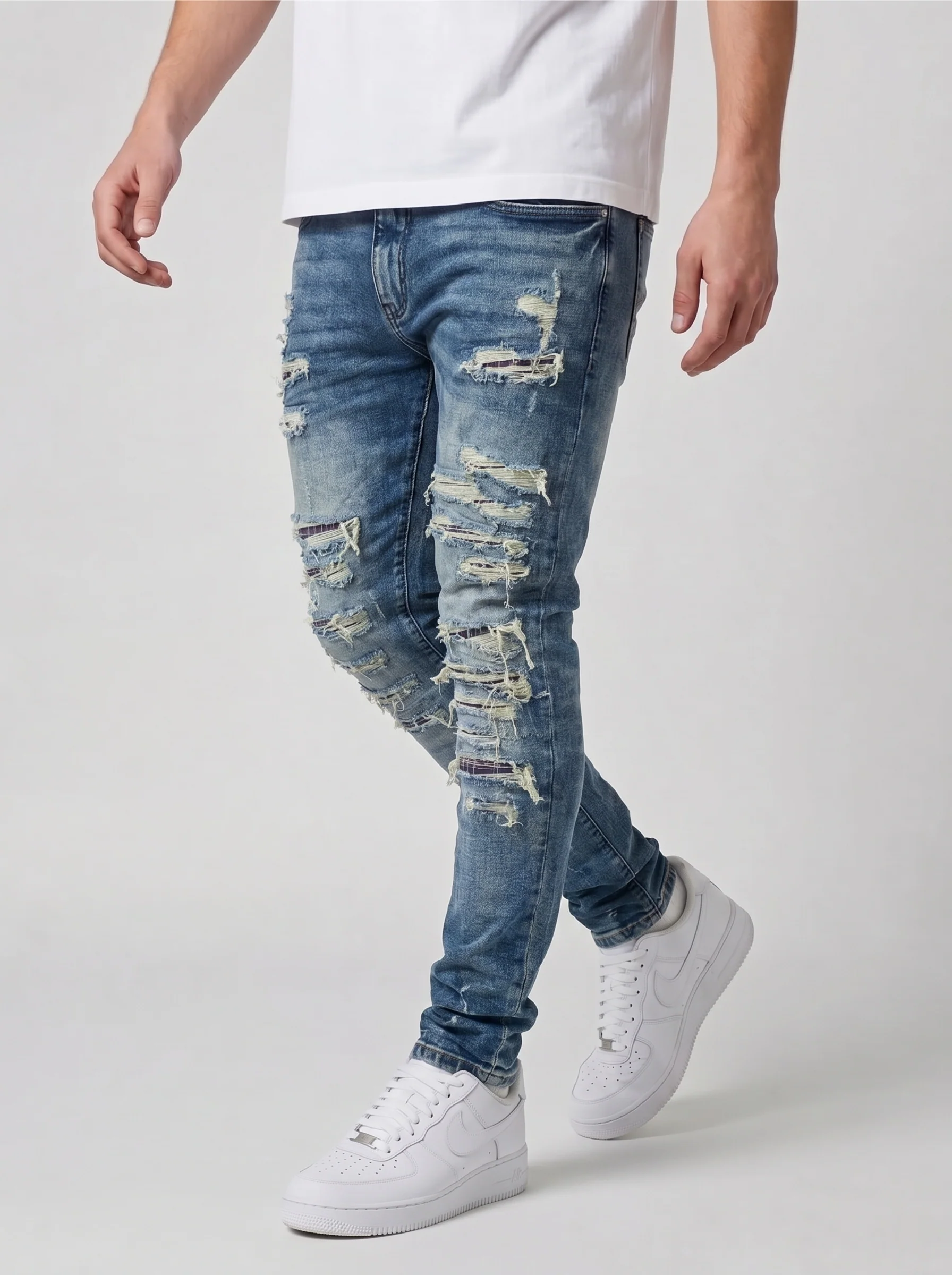Belvedere Mid Blue Skinny Jeans - Image 3