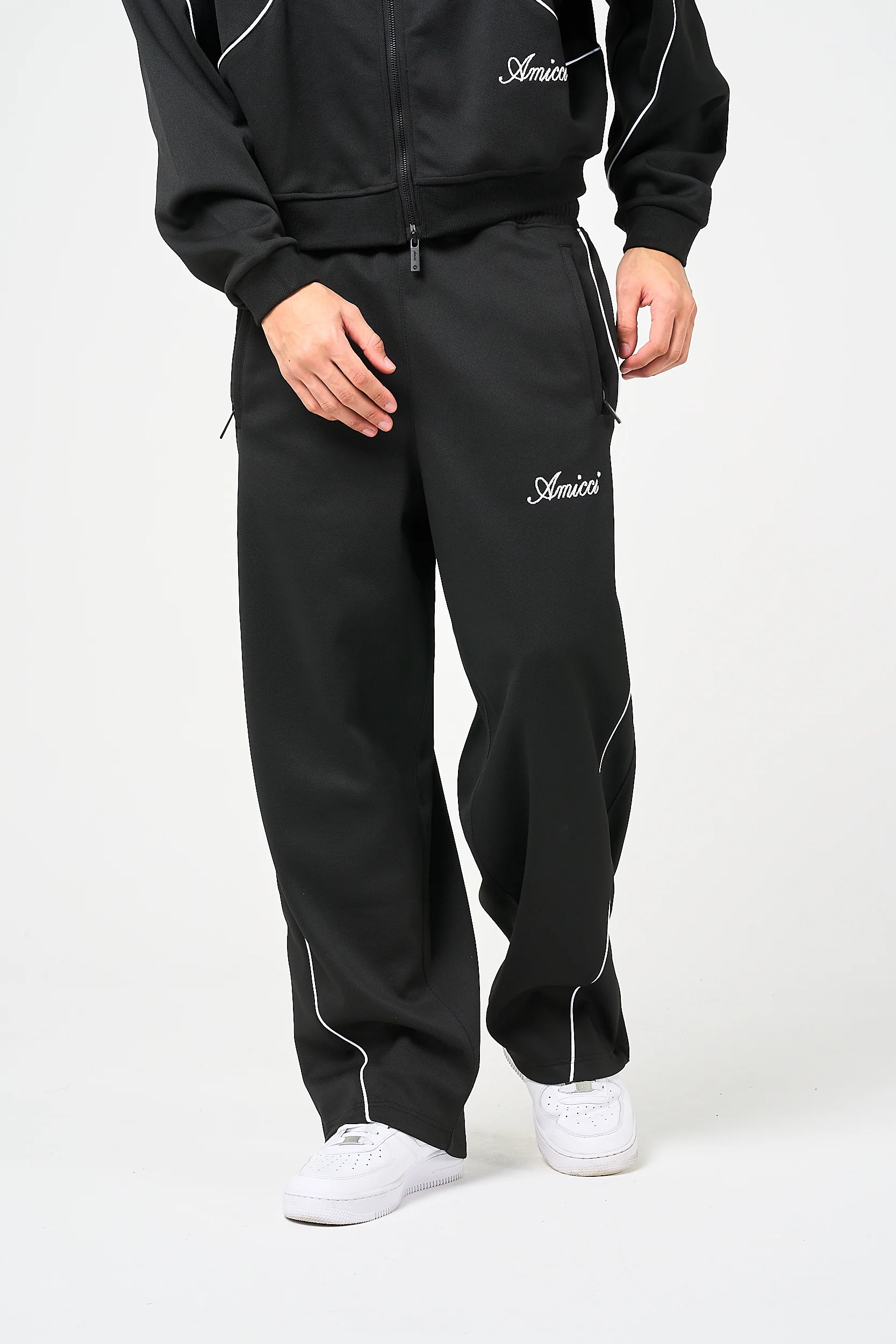Bleecker Black Zip Through Bottoms - Image 3