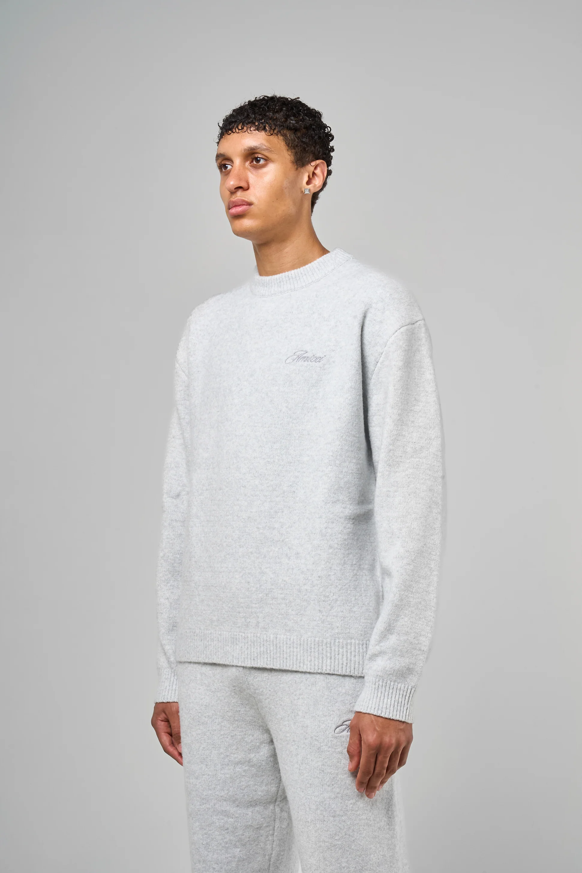 Dexter Grey Knitted Sweatshirt - Image 3