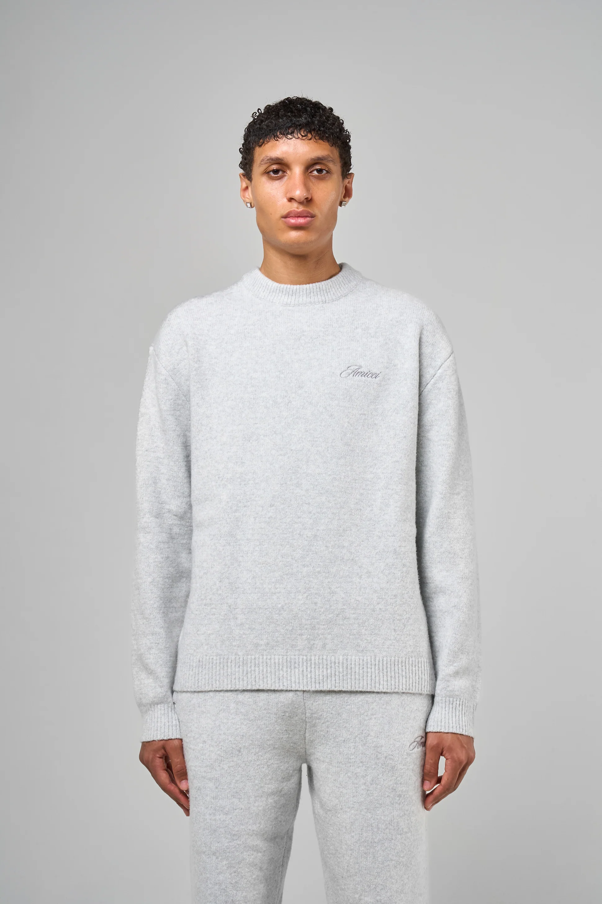 Dexter Grey Knitted Sweatshirt - Image 5