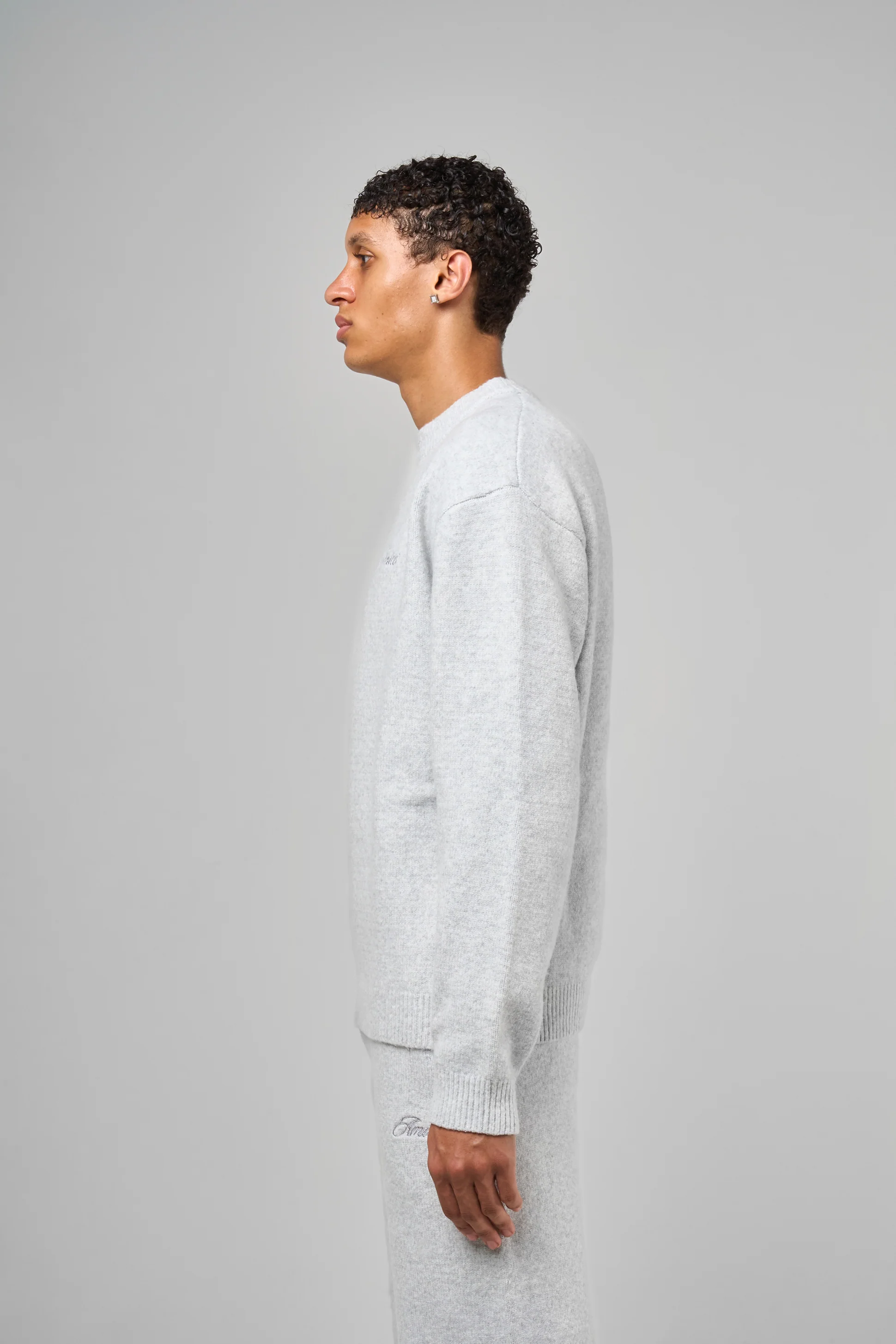 Dexter Grey Knitted Sweatshirt - Image 7