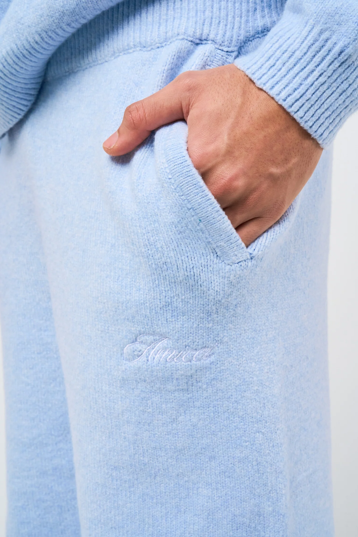 Dexter Blue Knitted Joggers - Image 5
