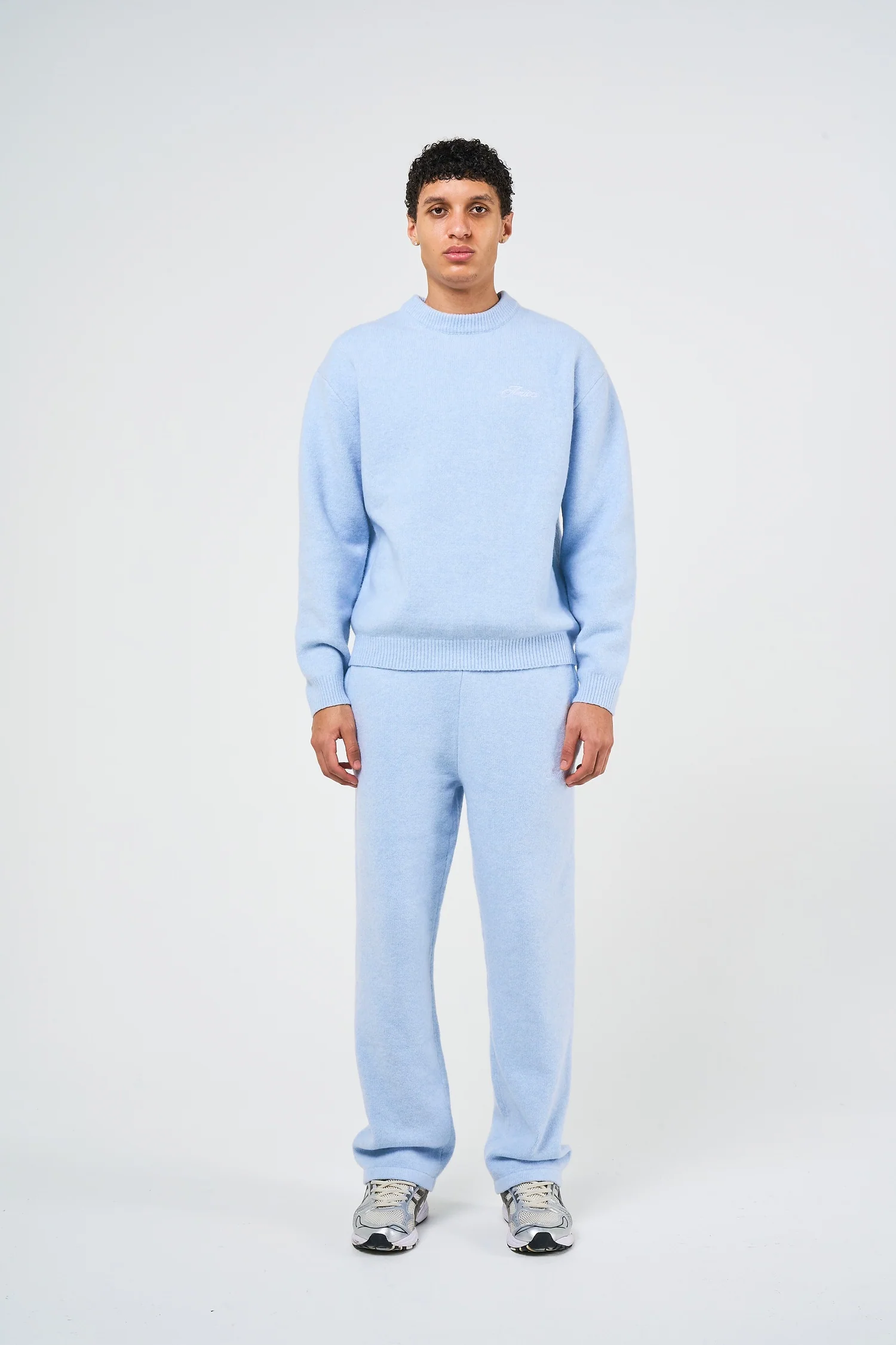 Dexter Blue Knitted Joggers - Image 7