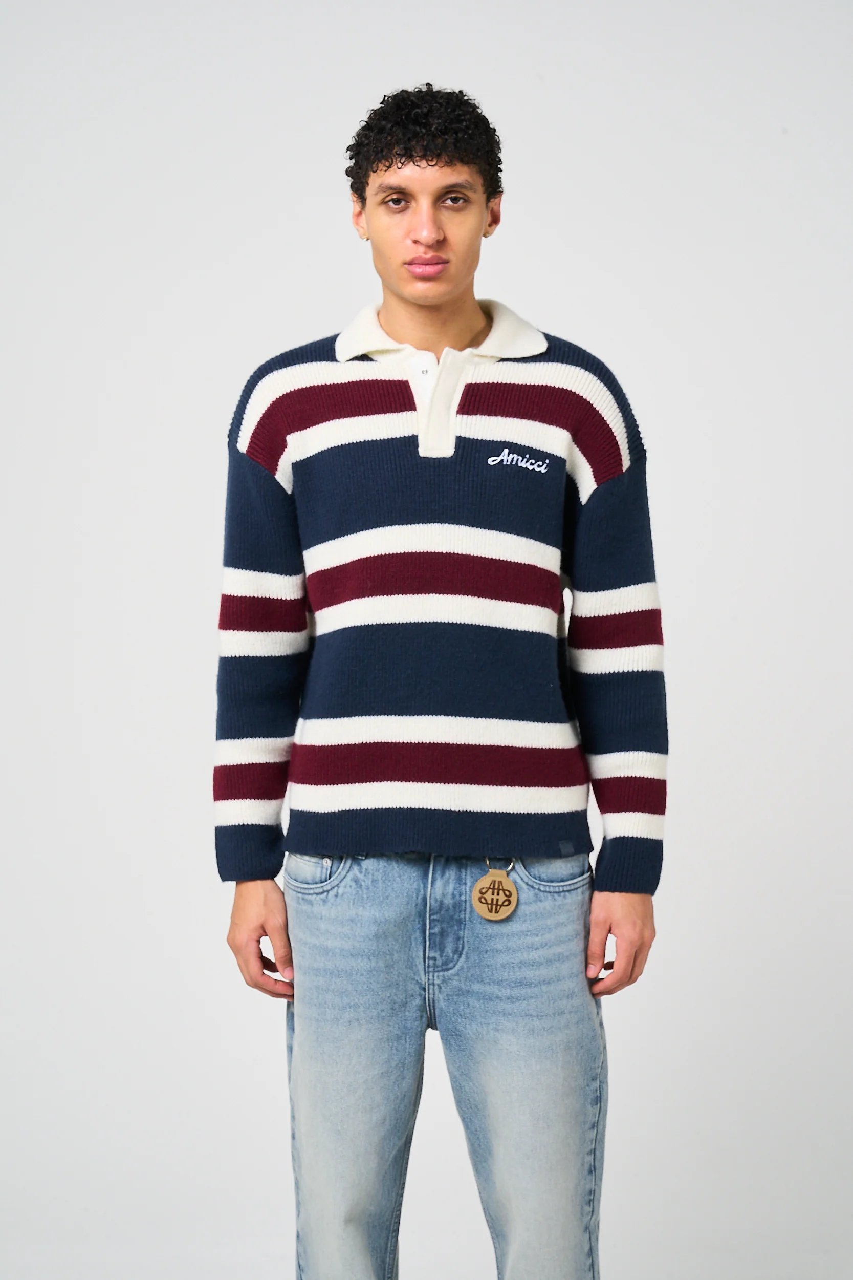 Awing Striped Knitted Sweatshirt - Image 4