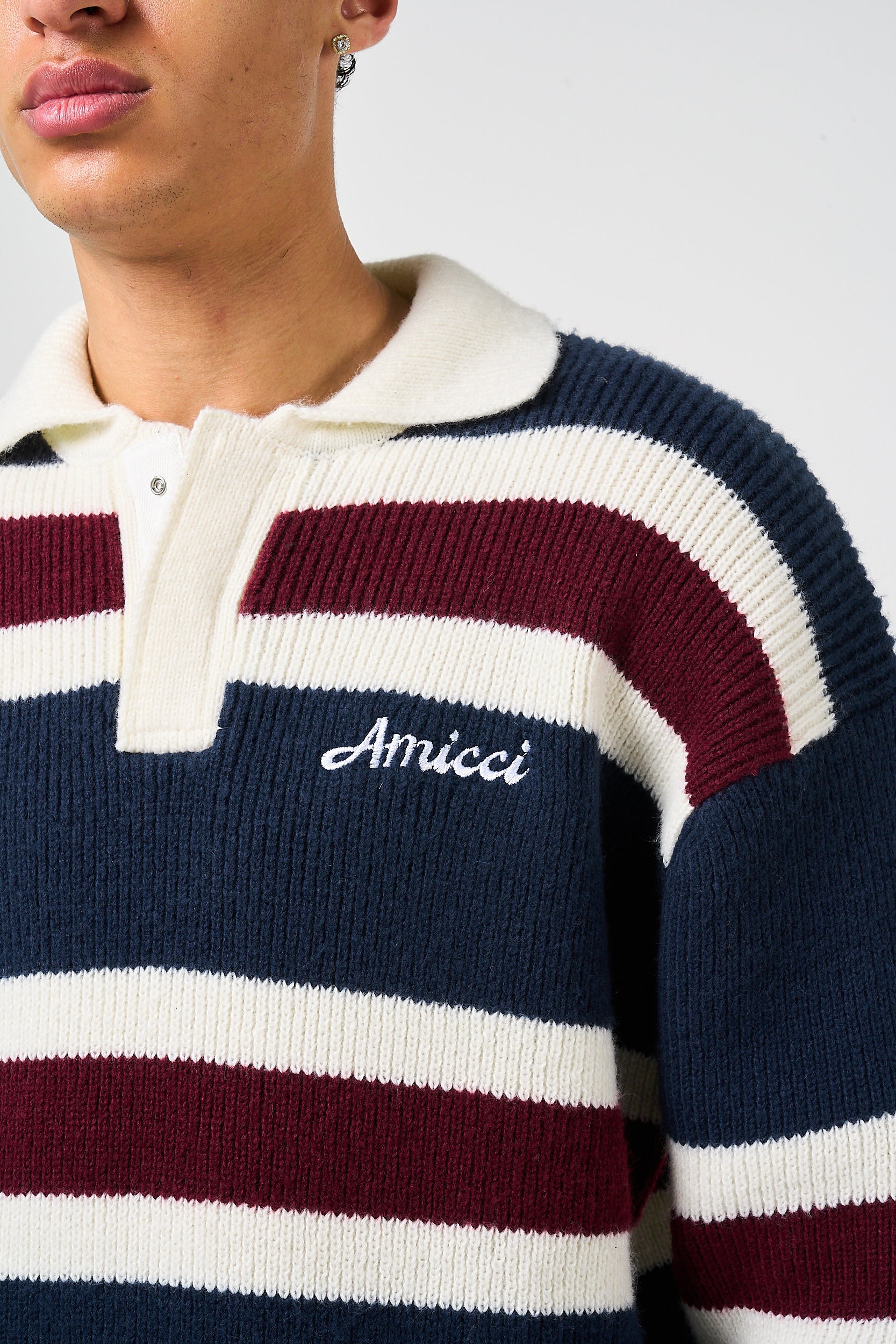 Awing Striped Knitted Sweatshirt - Image 5