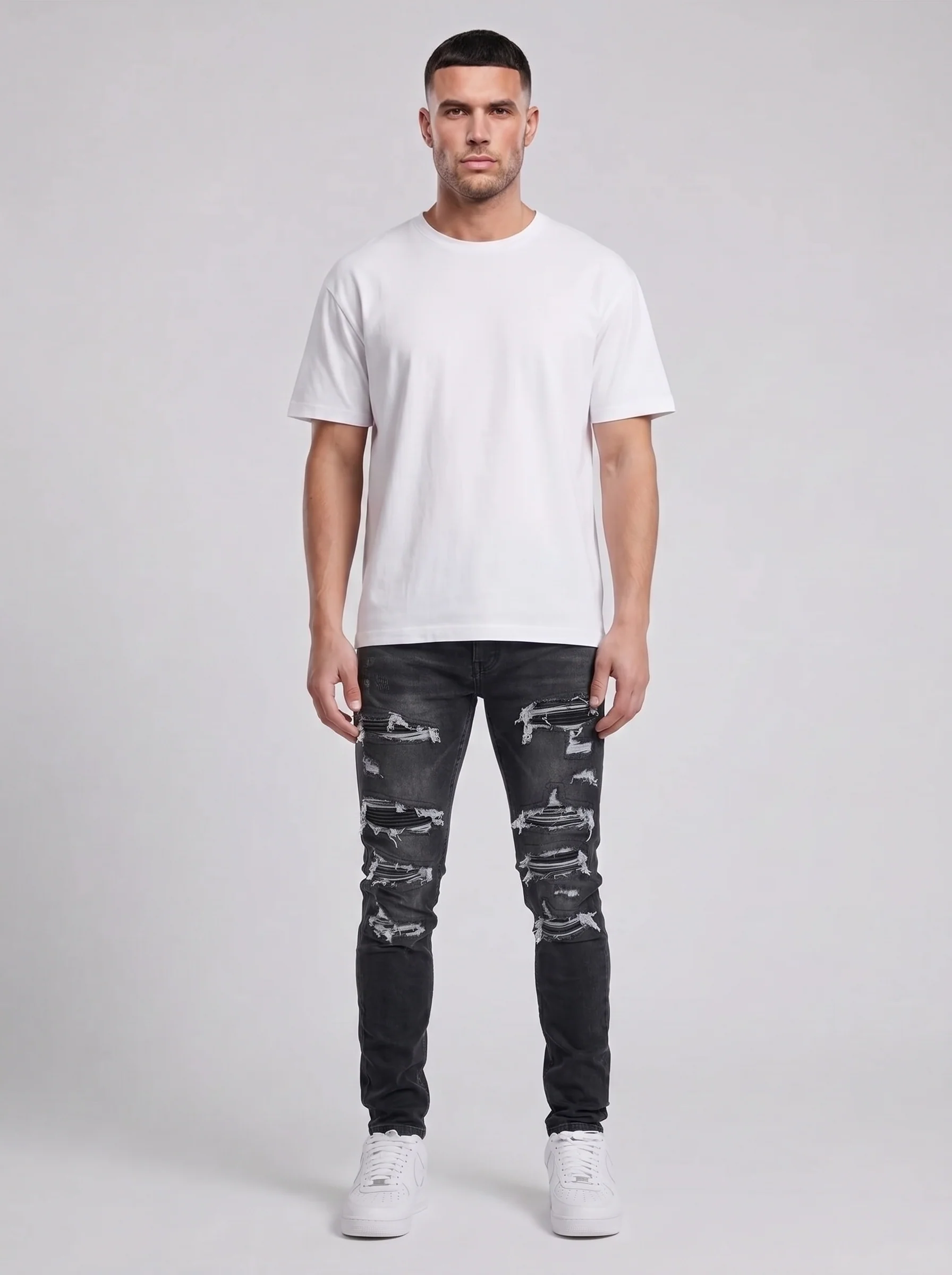 Diego Washed Black Skinny Jeans - Image 4