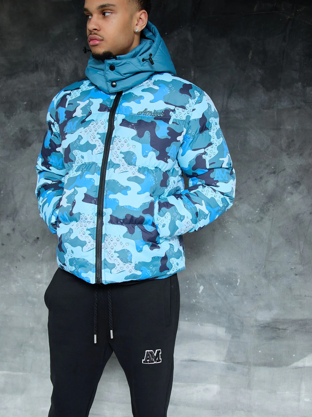 Donte Blue Camo Puffer Jacket - Image 6