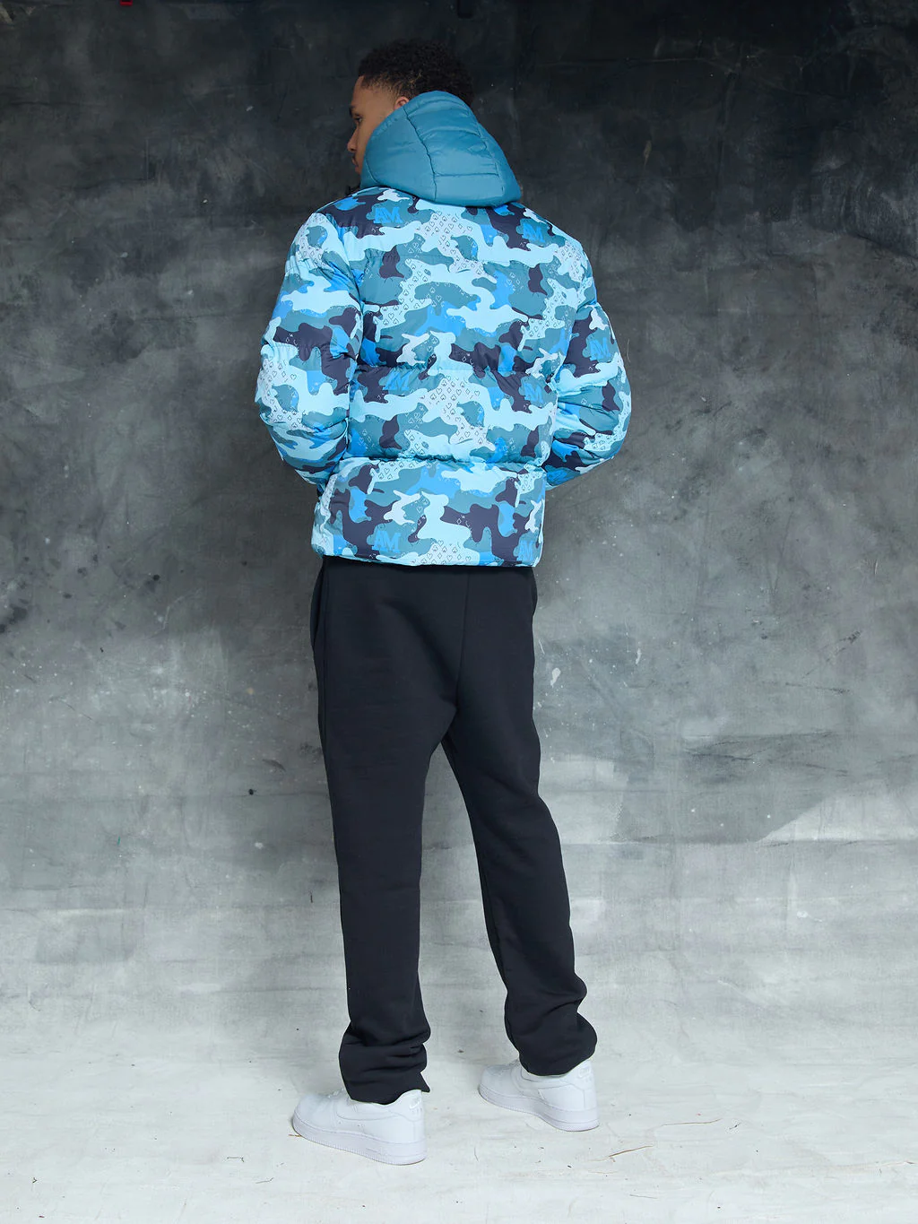 Donte Blue Camo Puffer Jacket - Image 7
