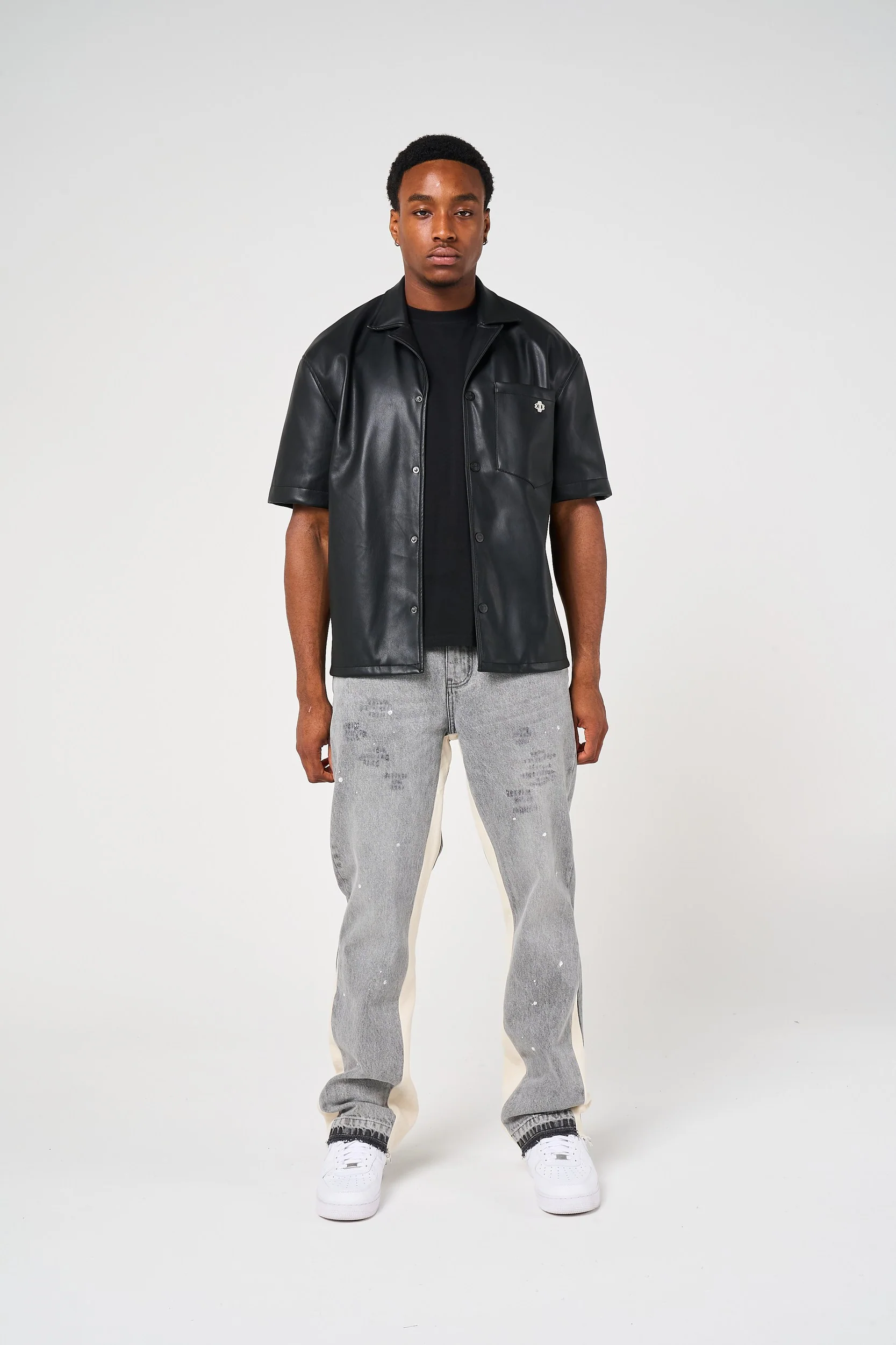 Drīver Leather Overshirt Black - Image 6