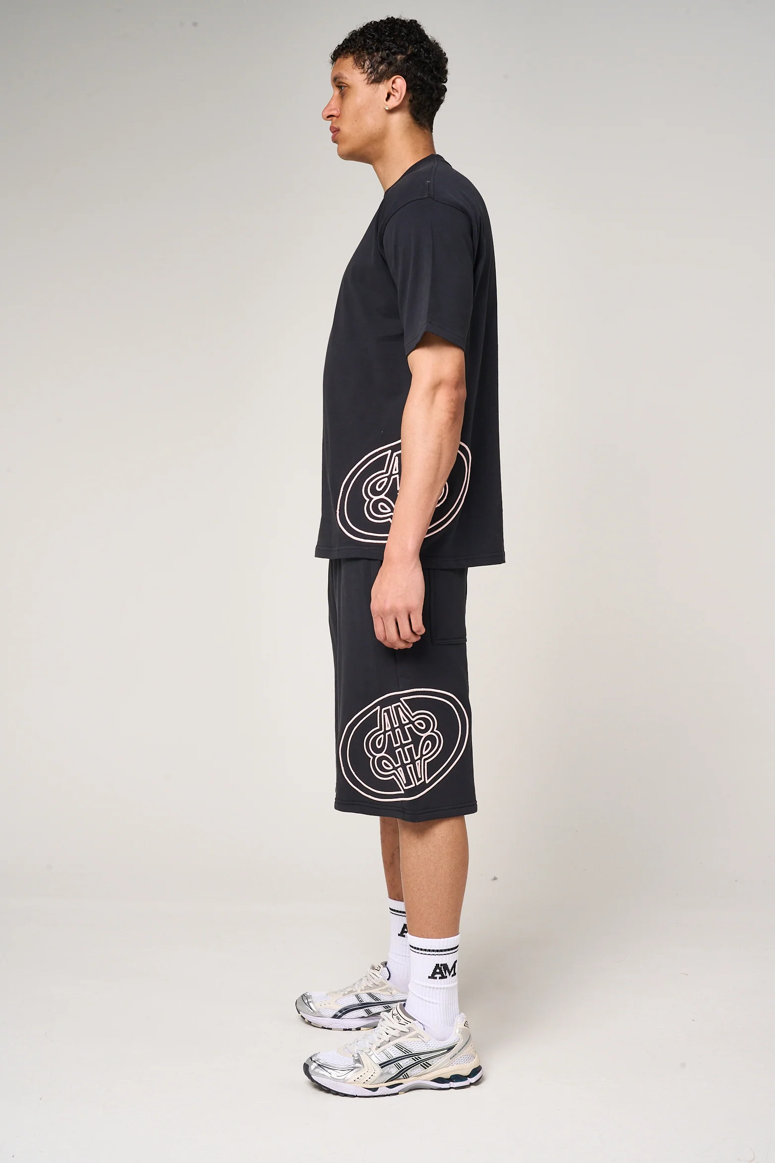 Fares Logo Embroidery T Shirt Black - Image 4