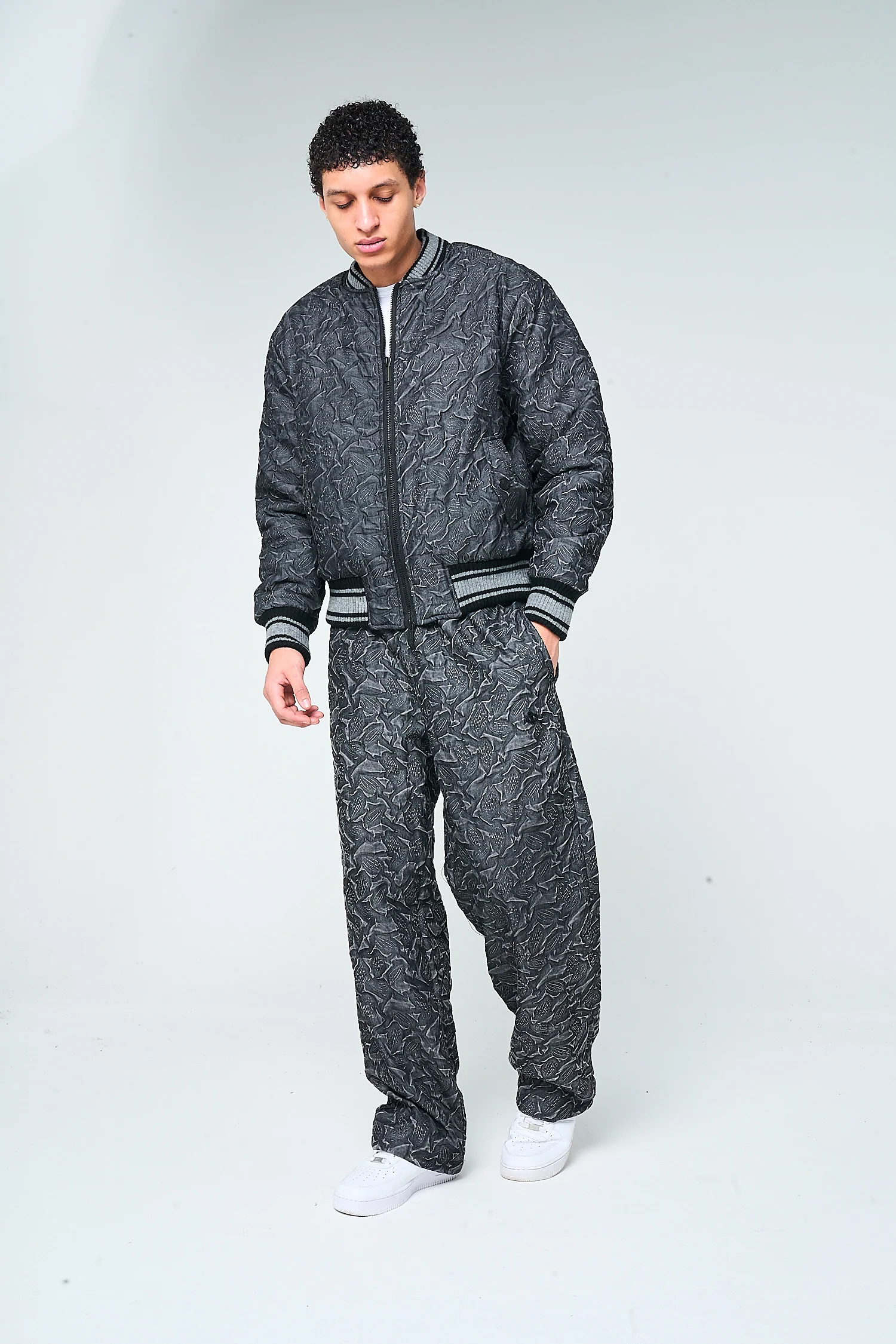 Fonsie Textured Bomber Jacket - Image 4