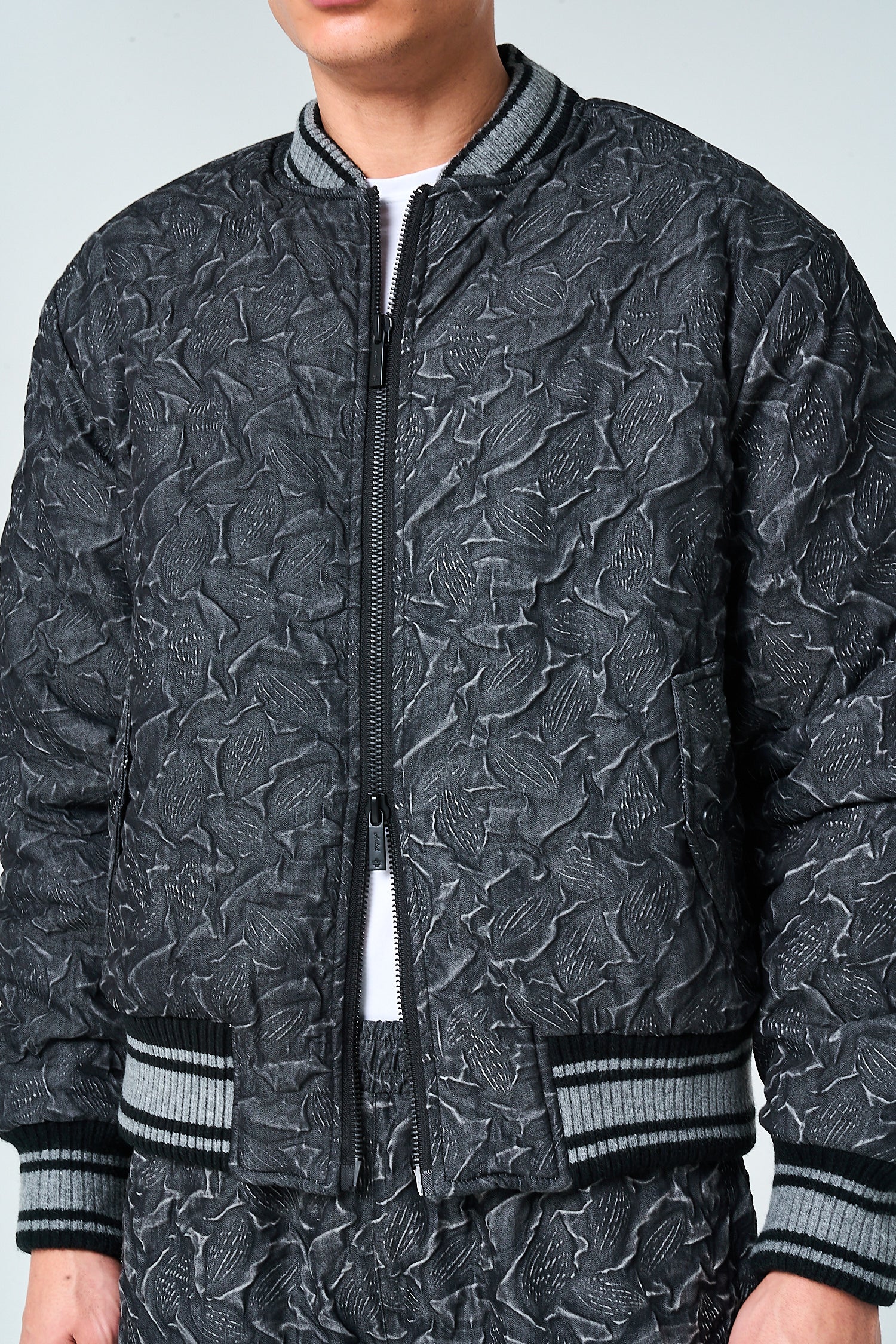 Fonsie Textured Bomber Jacket - Image 5