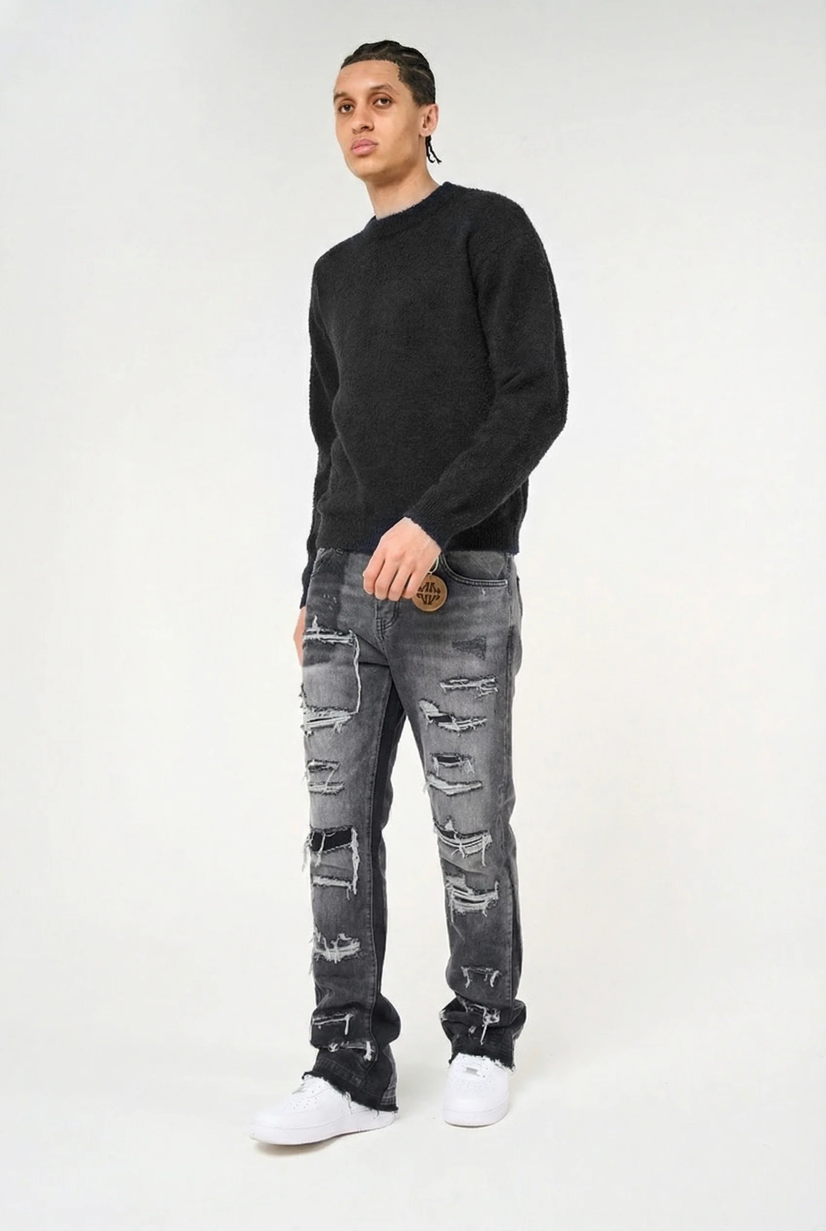 Imola Grey Flare Jean - Image 5