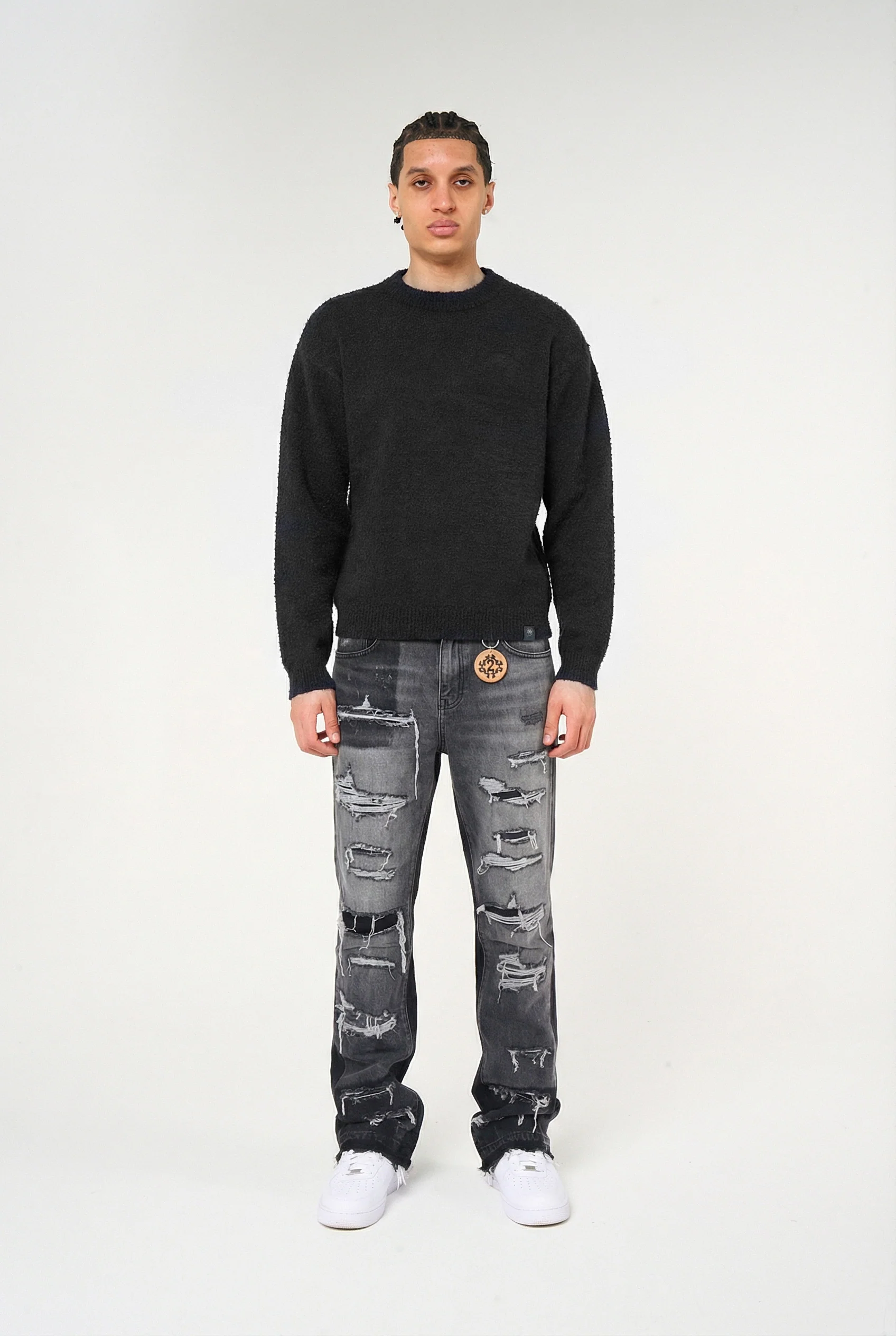Imola Grey Flare Jean - Image 7