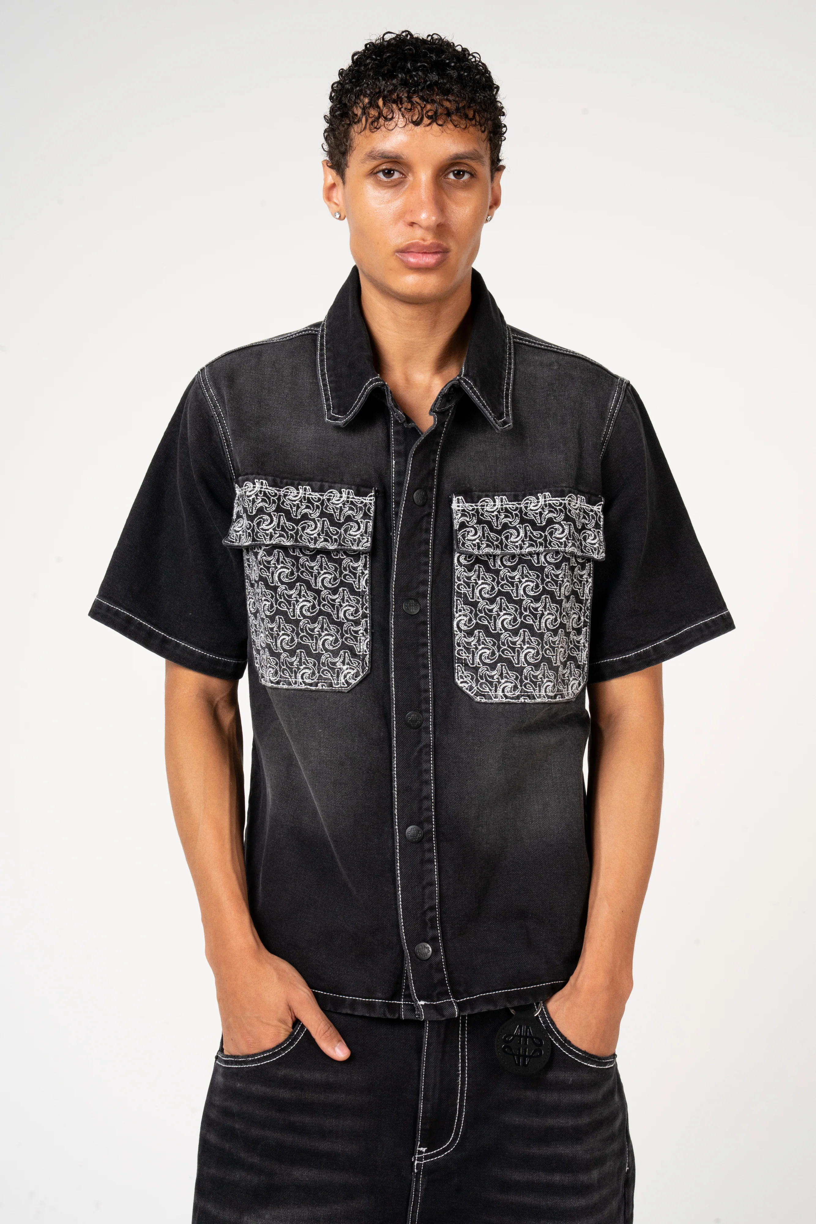 Keshi Denim Shirt Black - Image 4