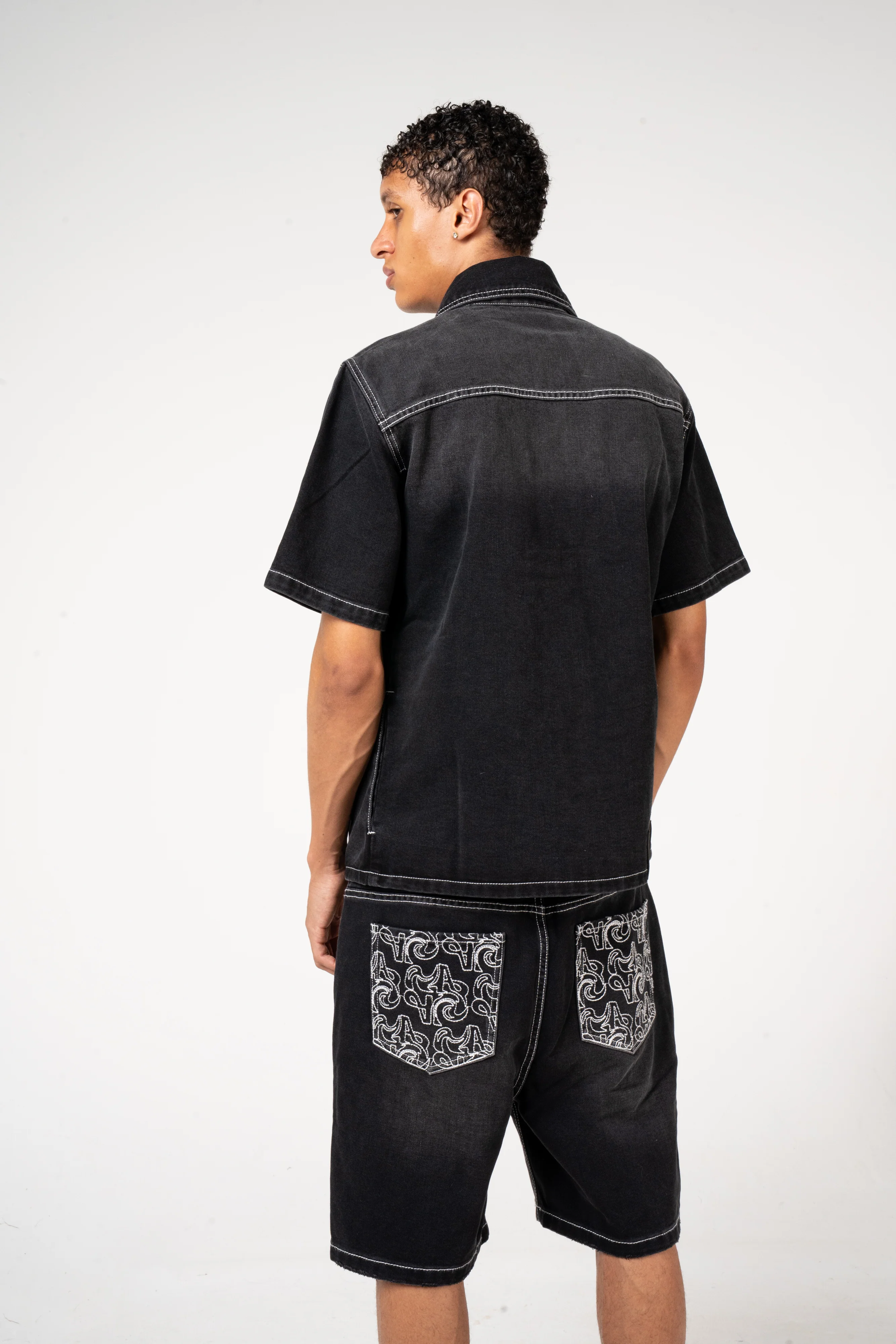 Keshi Denim Shirt Black - Image 6