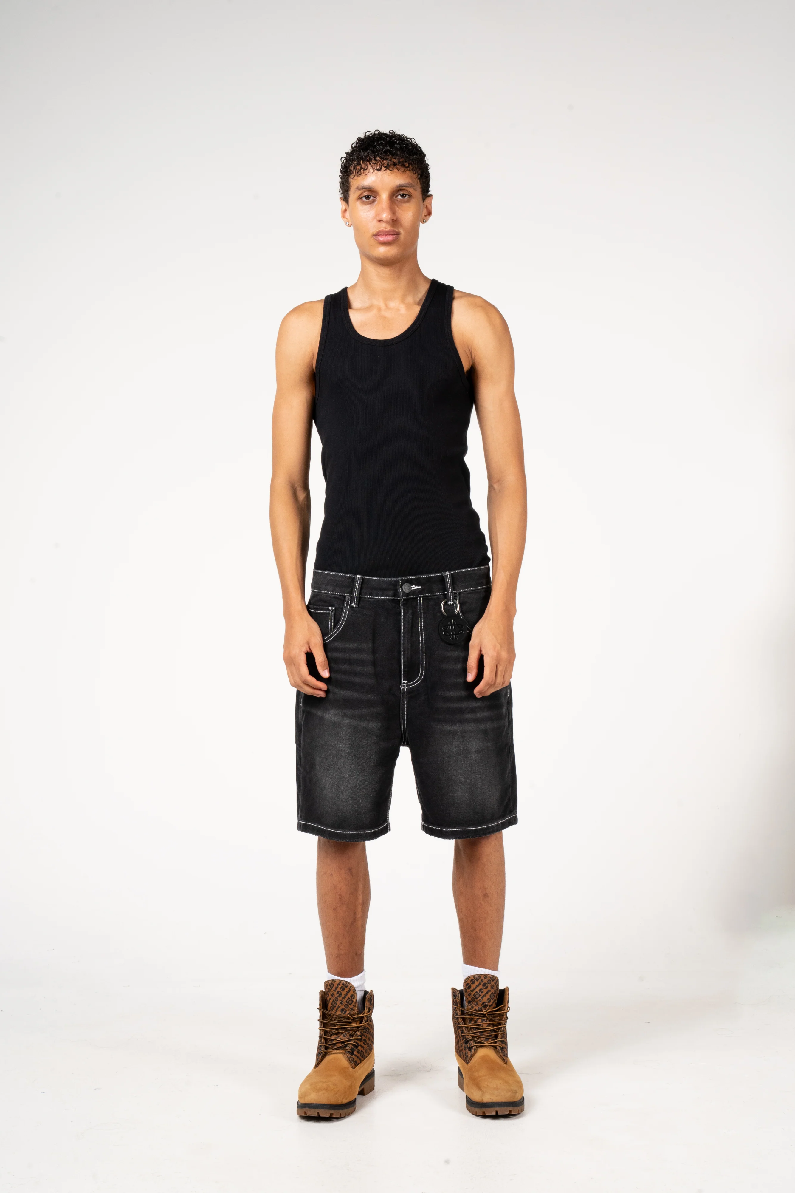 Keshi Denim Shorts Black - Image 8