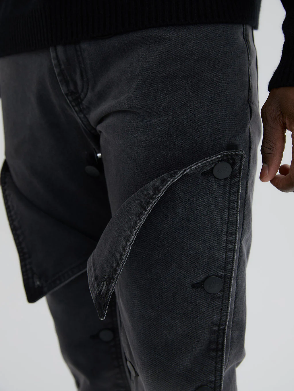 Knox Black Washed Panelled Jean - Image 10