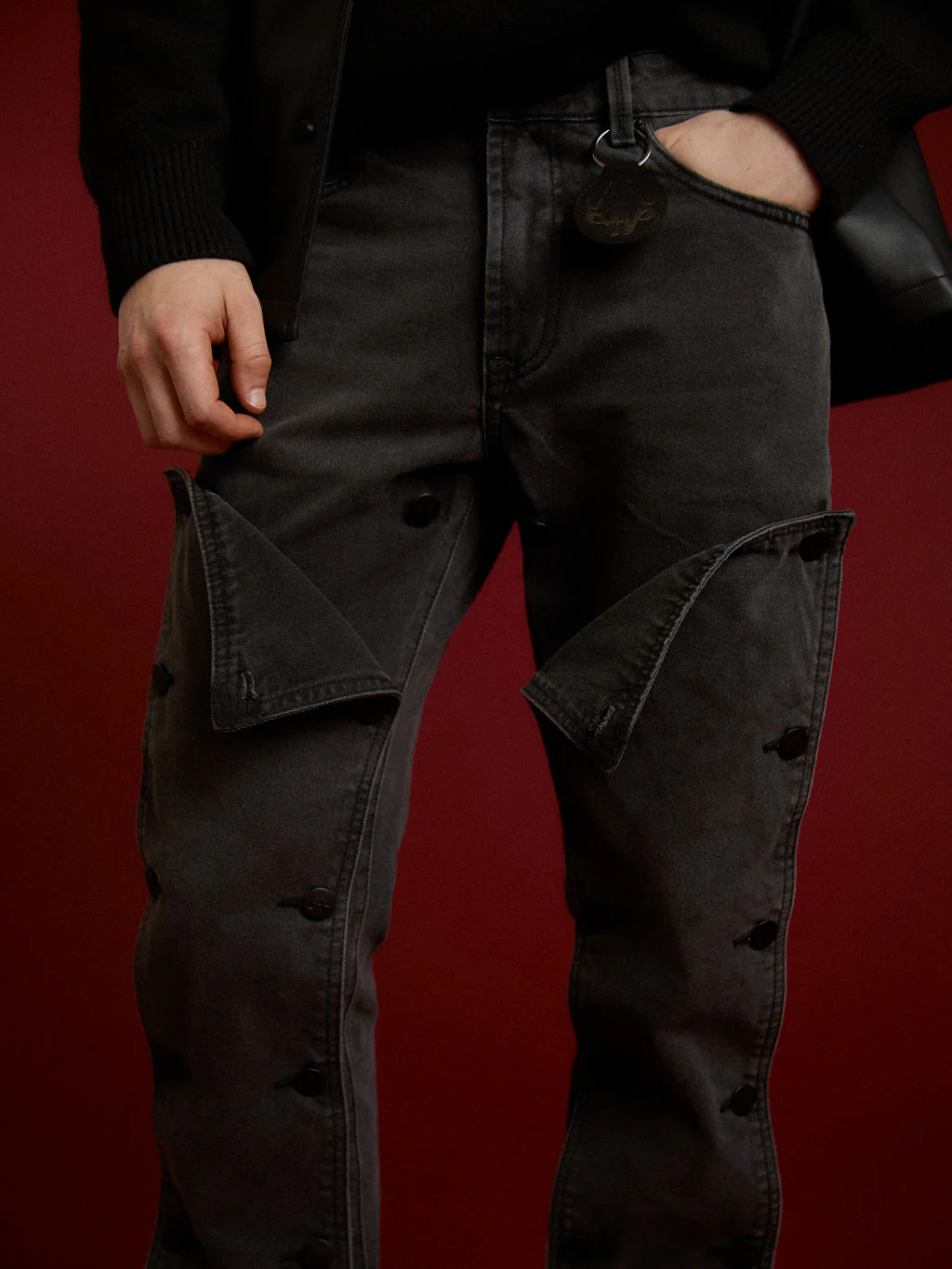 Knox Black Washed Panelled Jean - Image 6