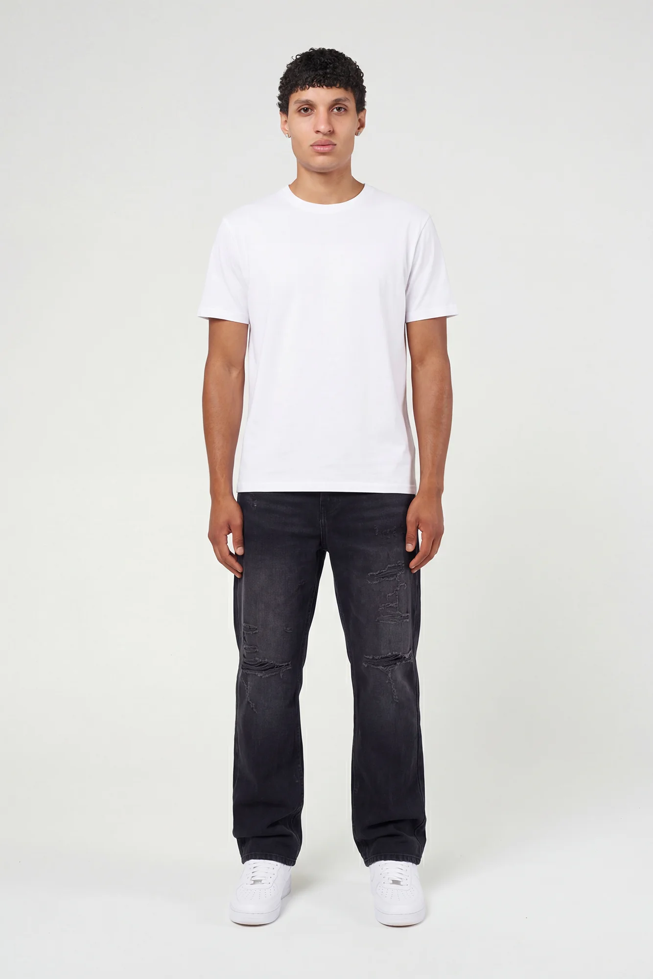 Lennox Ripped Black Straight Jean - Image 5