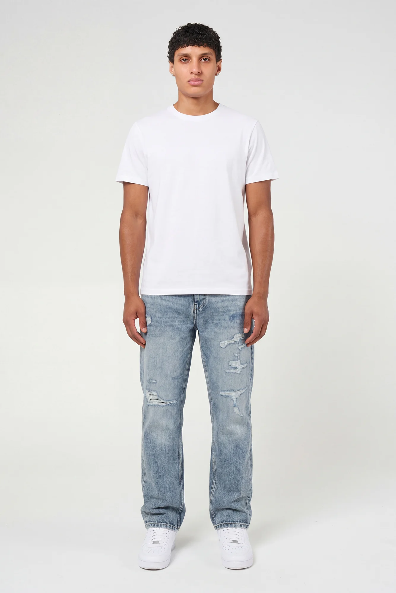 Lennox Ripped Mid Blue Straight Jean - Image 5