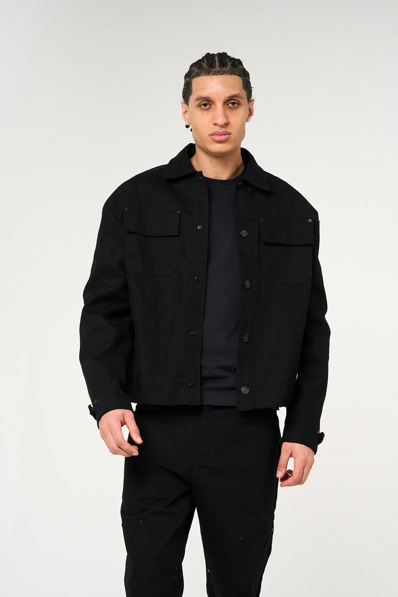 Maceo Embossed Jacket Black - Image 2