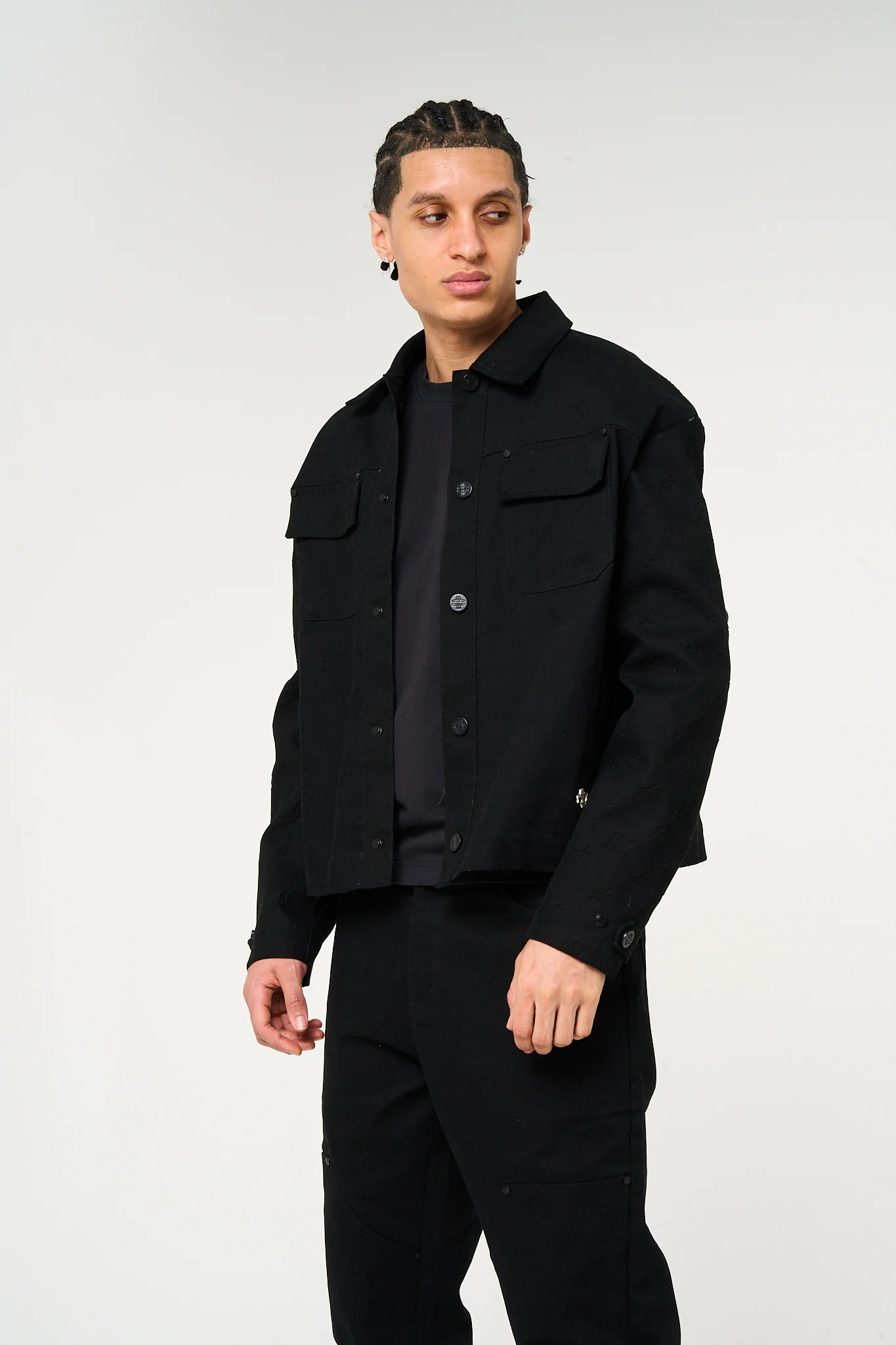 Maceo Embossed Jacket Black - Image 4