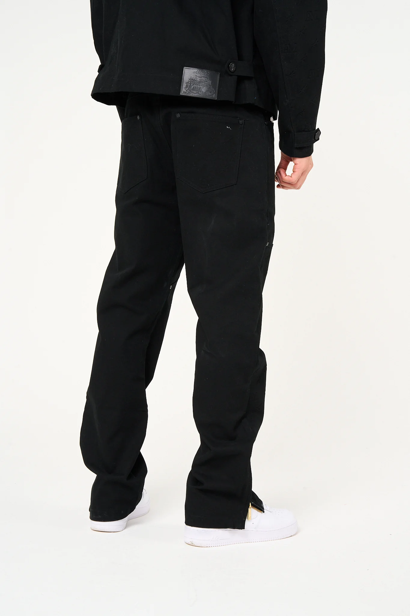 Maceo Embossed Carpenter Pants Black - Image 6
