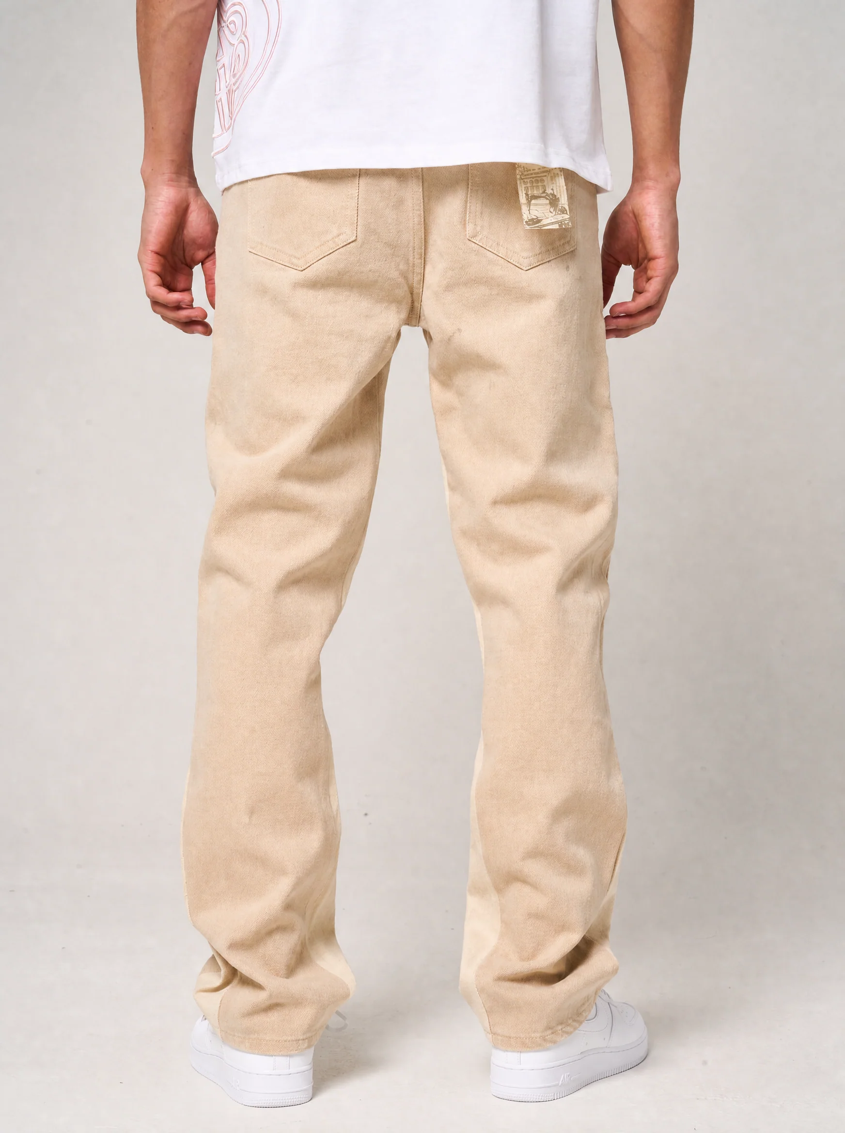 Maranello Beige Flare Jean - Image 6