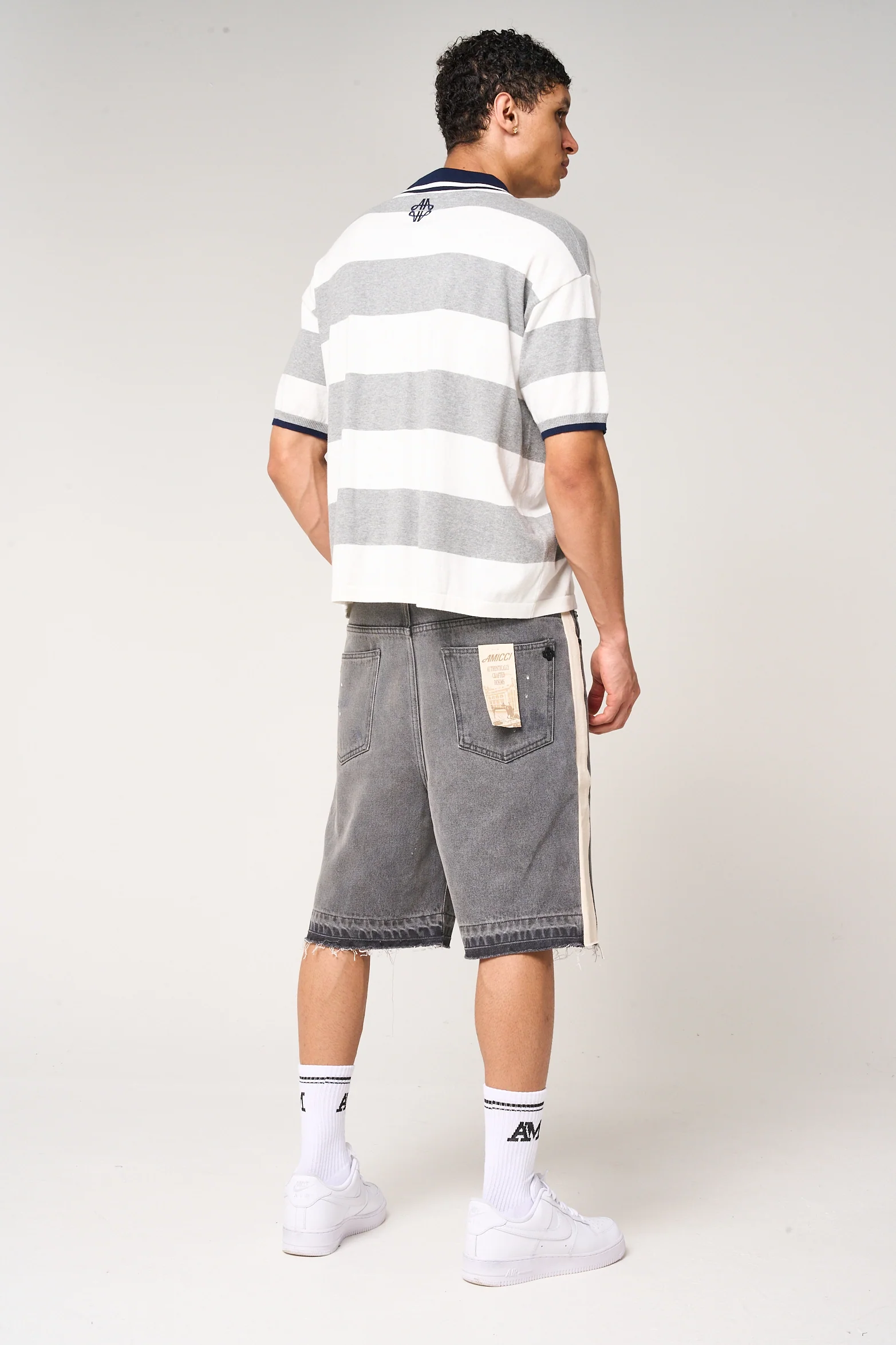 Maranello Grey Denim Shorts - Image 7