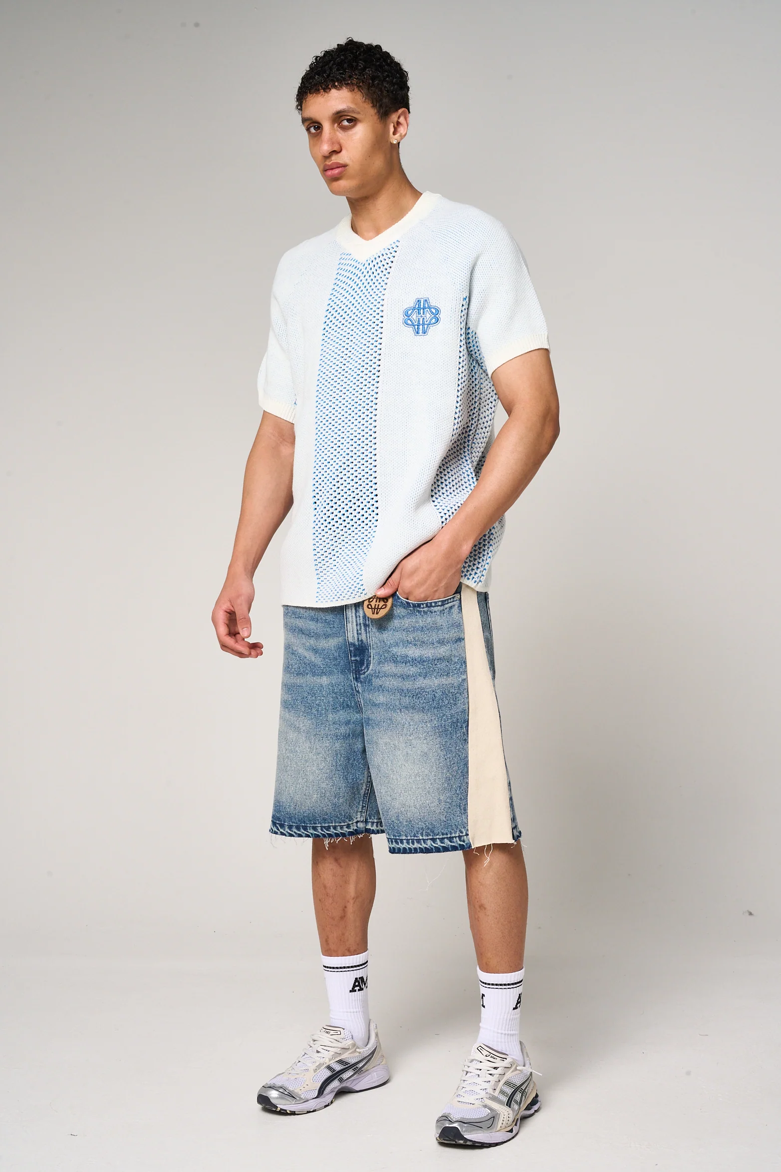 Maranello Mid Blue Denim Shorts - Image 8