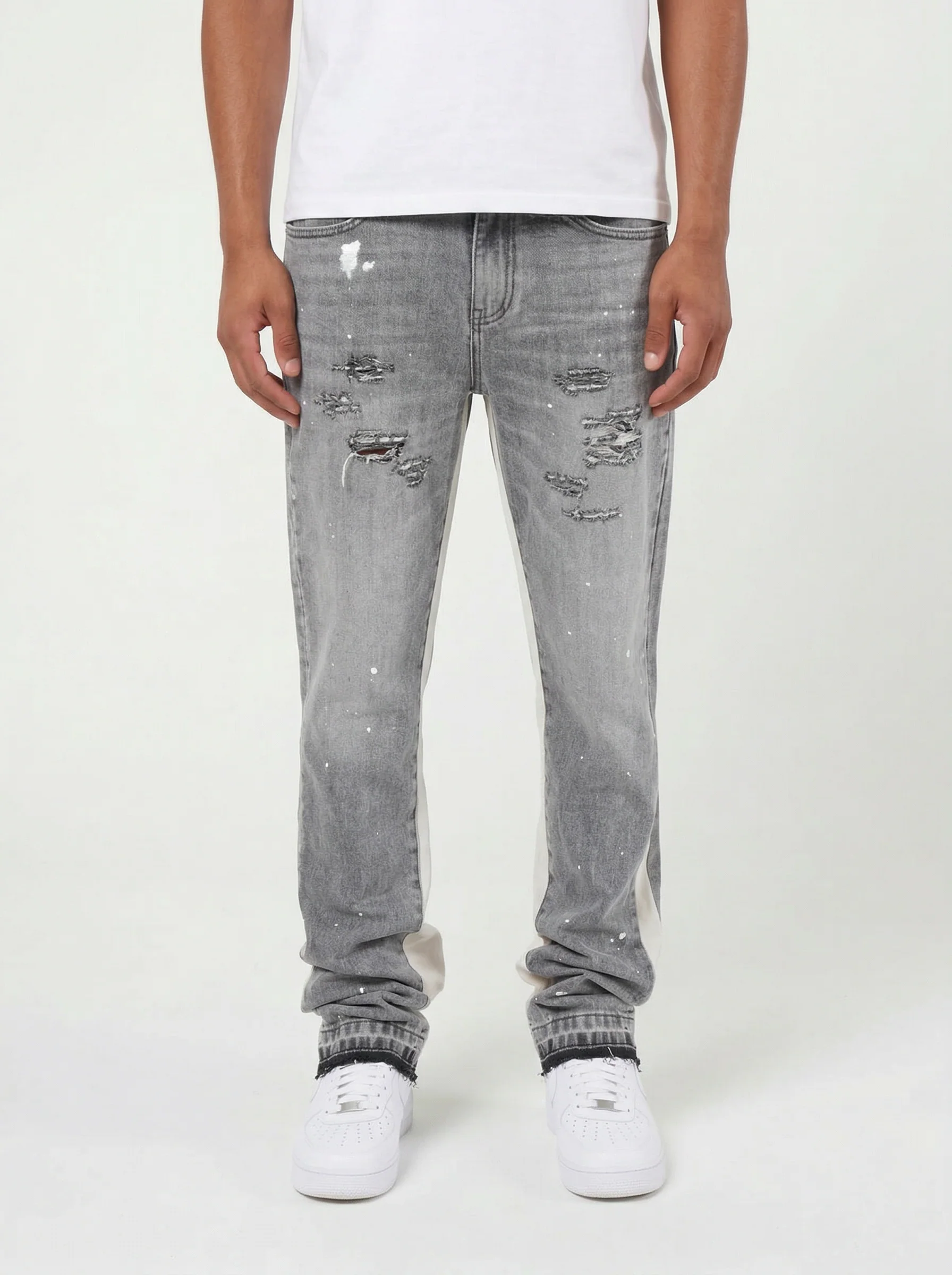 Maranello Grey Flare Jean - Image 3