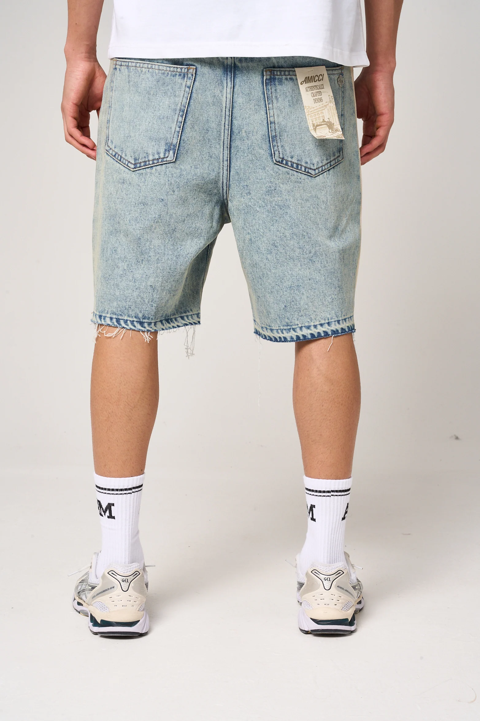 Maranello Tinted Blue Denim Shorts - Image 7