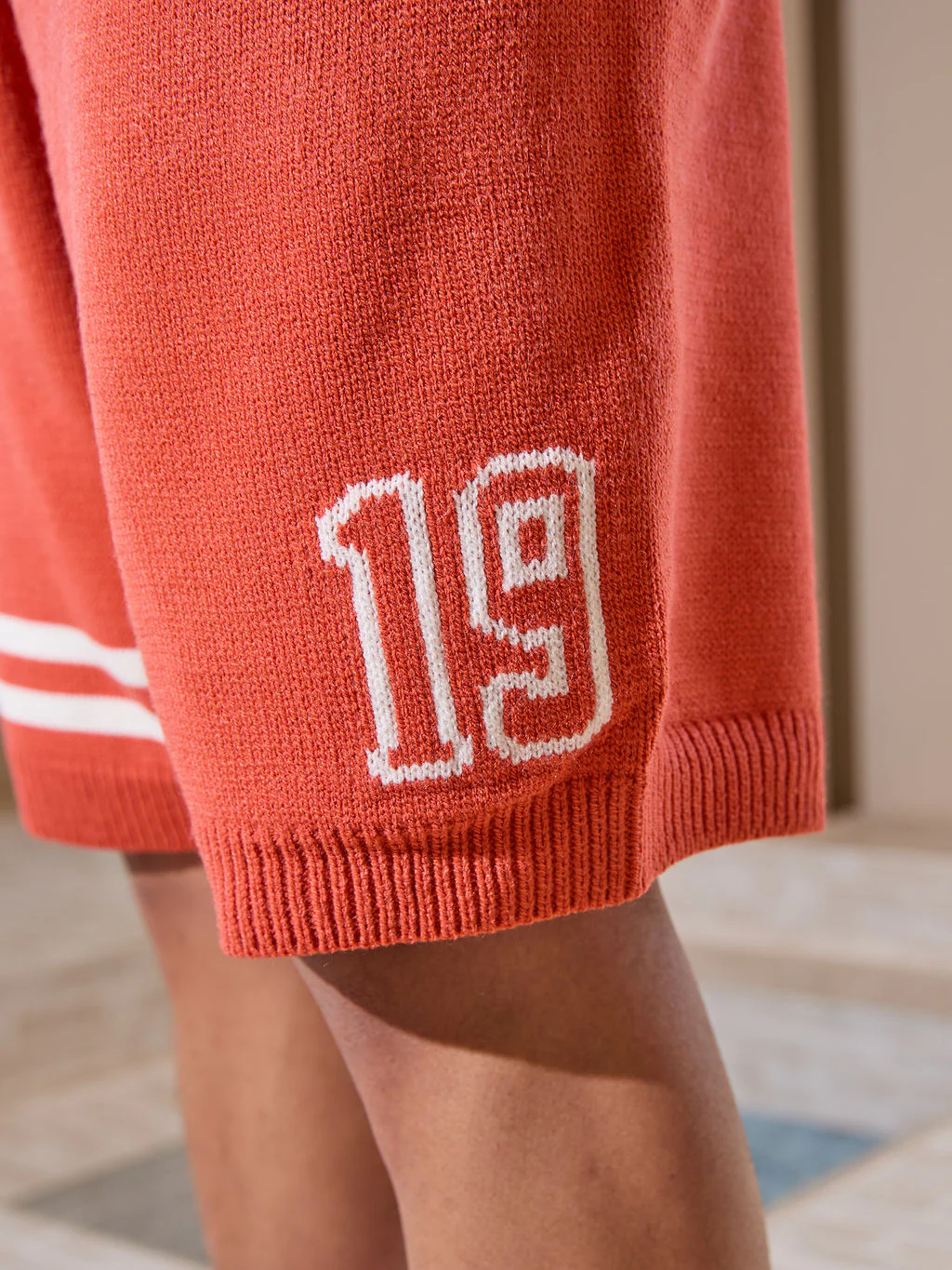 Nantes Knitted Shorts Orange - Image 3