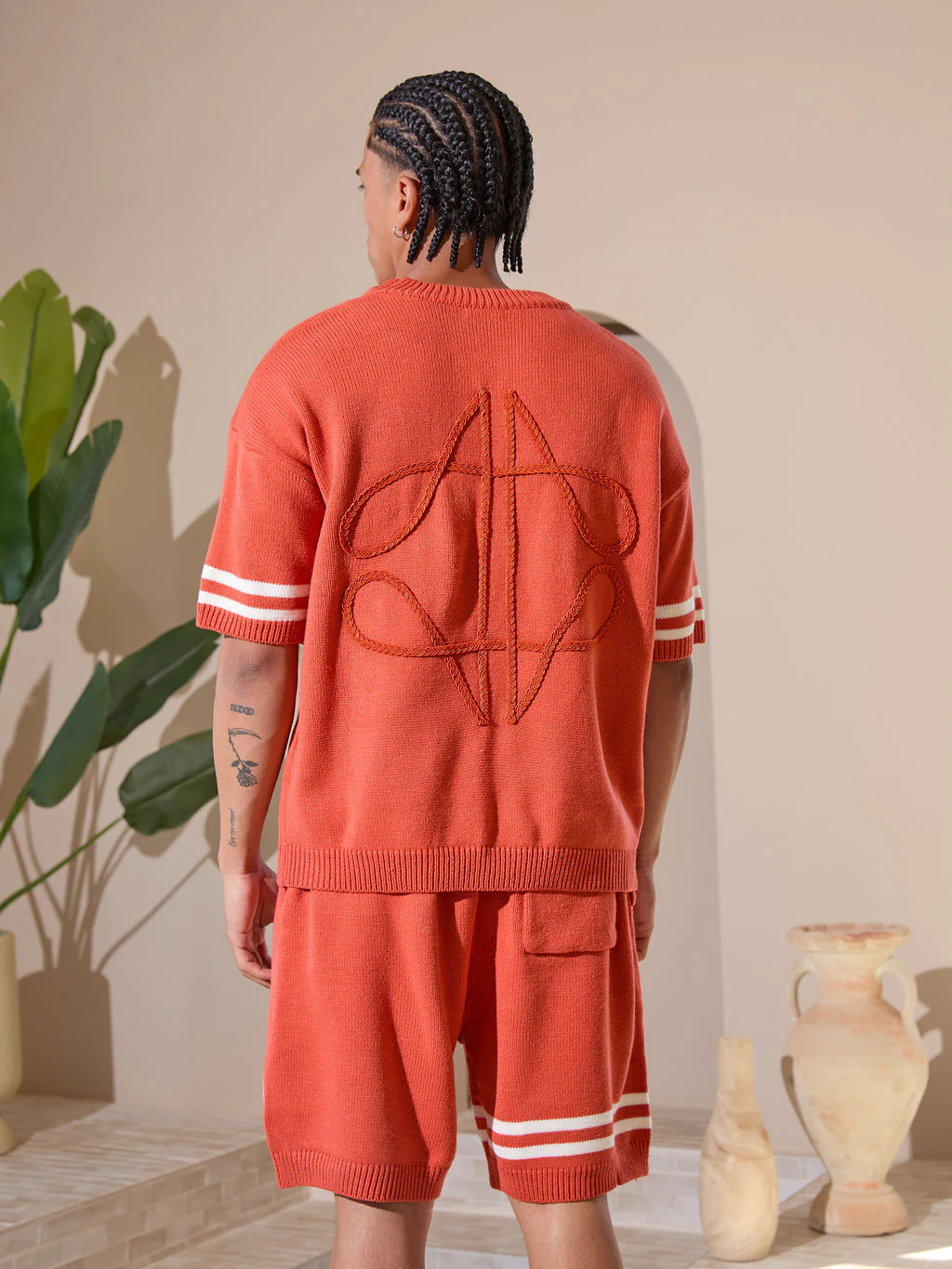 Nantes Knitted Shorts Orange - Image 5