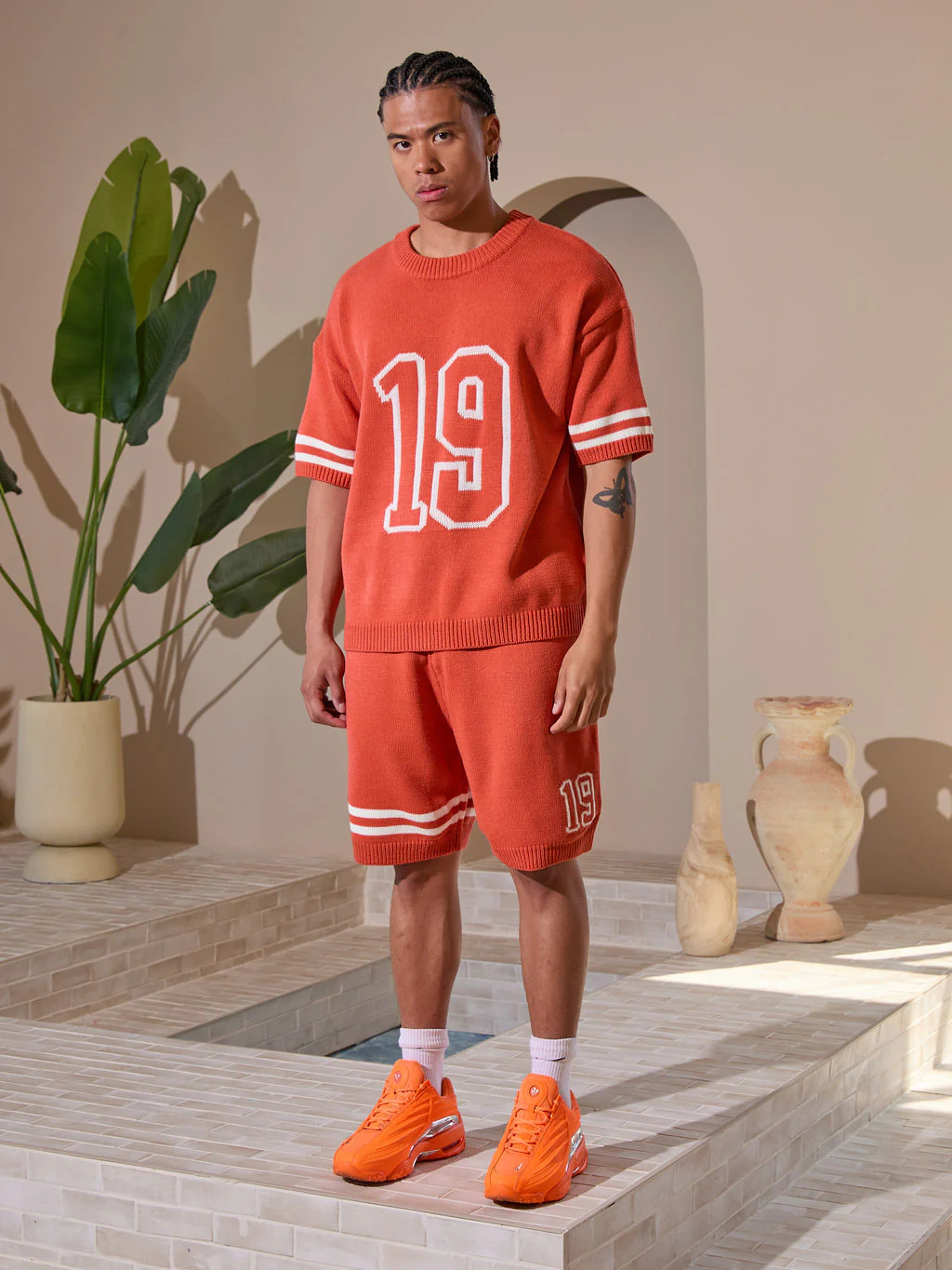 Nantes Knitted Jersey Orange - Image 2