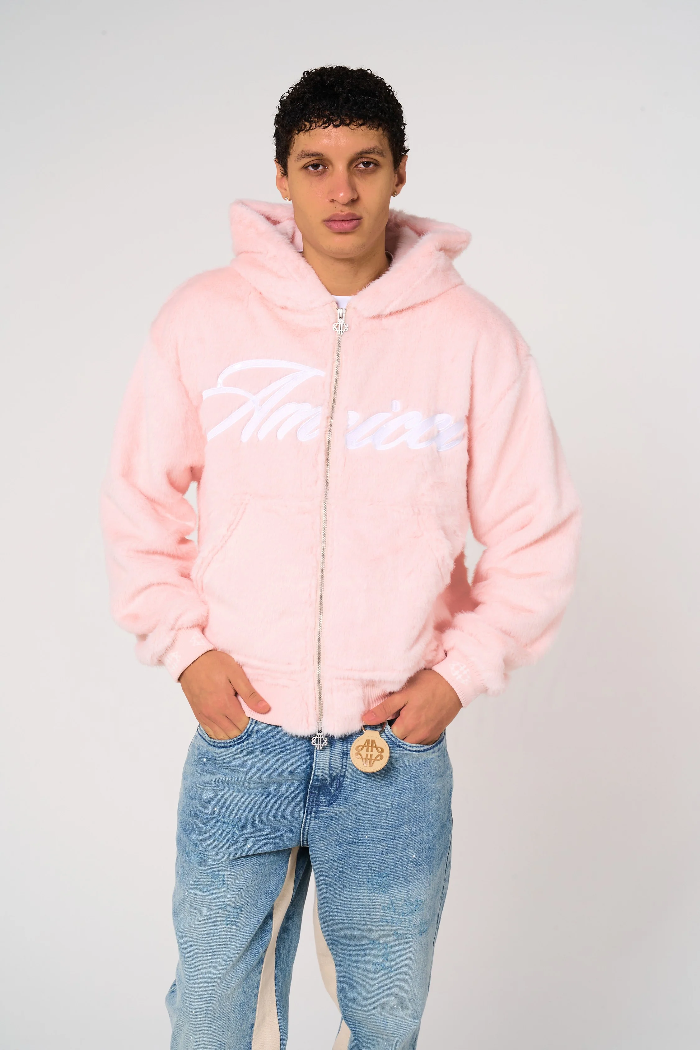 Oakley Pink Fur Hoodie - Image 3