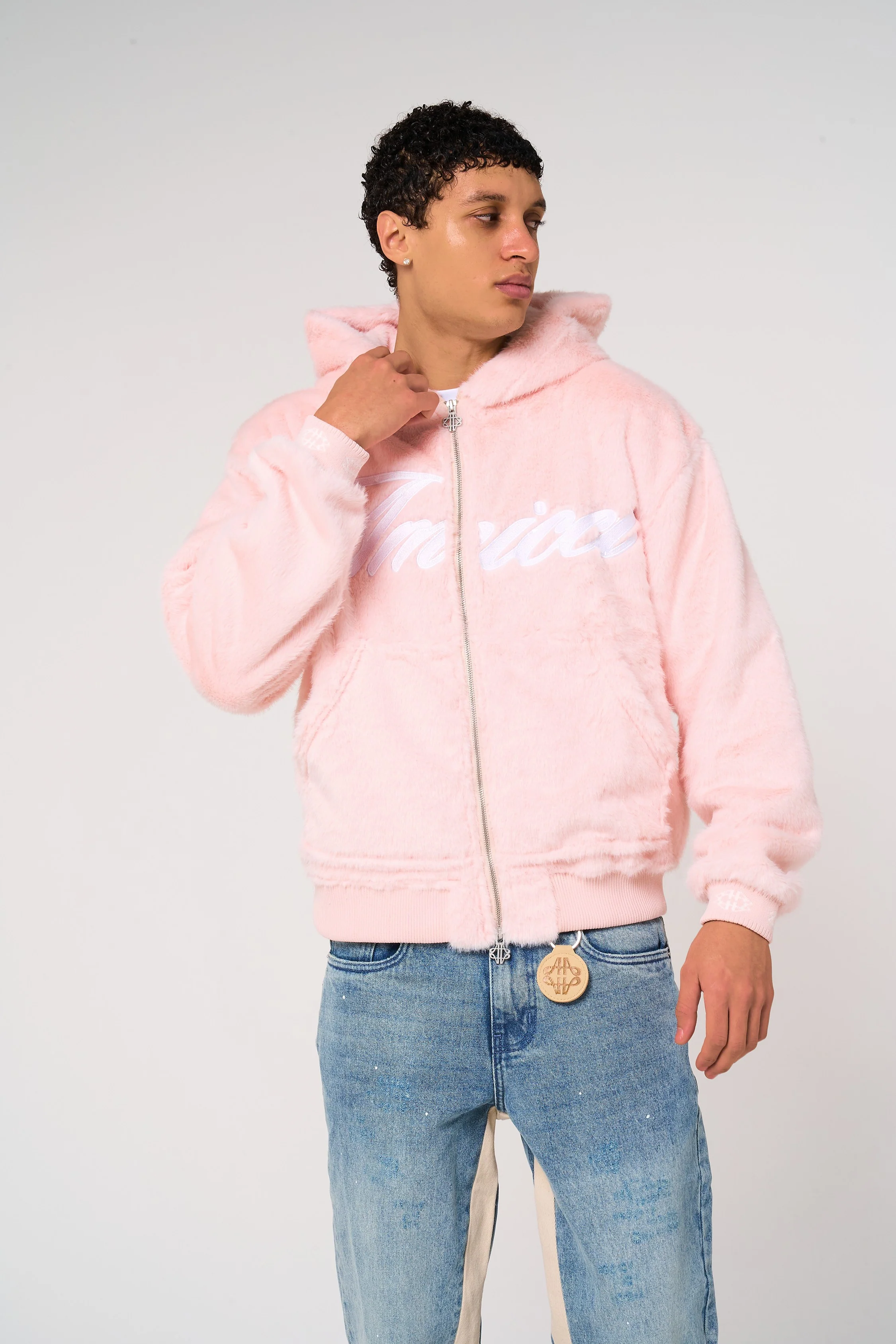 Oakley Pink Fur Hoodie - Image 6