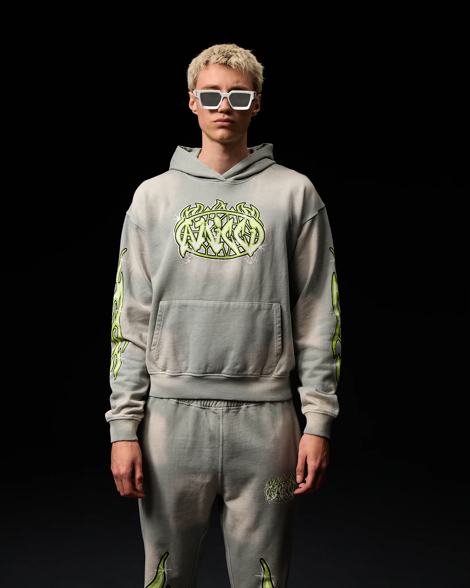 Paola Graphic Hoodie Grey - Image 3