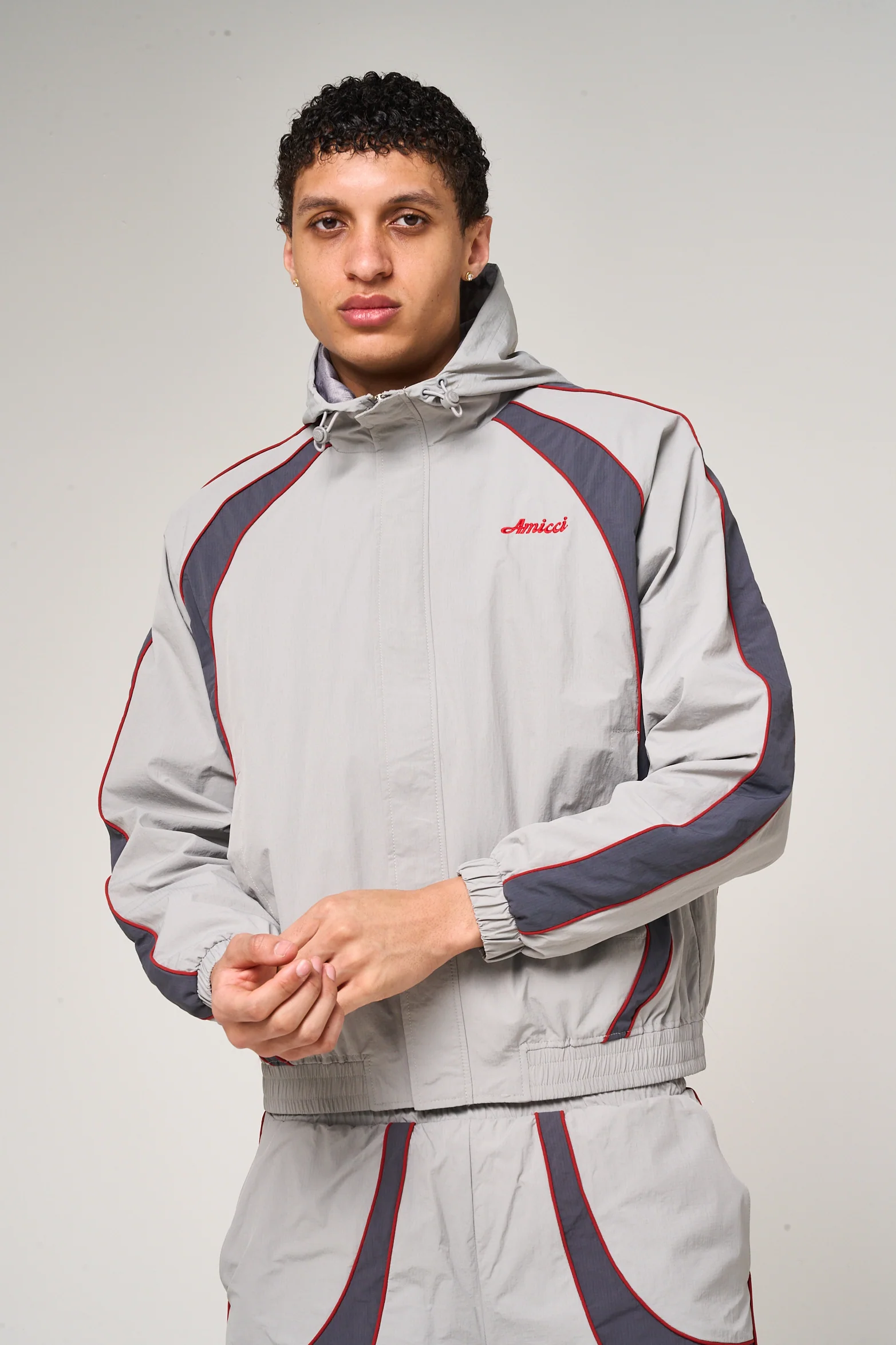 Placido Grey Shell Windbreaker - Image 3