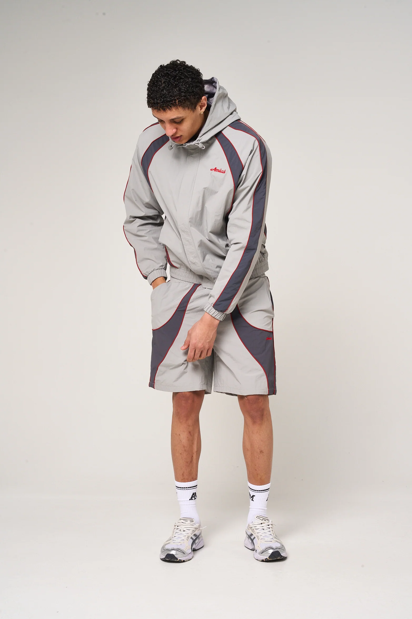 Placido Grey Shell Windbreaker - Image 5
