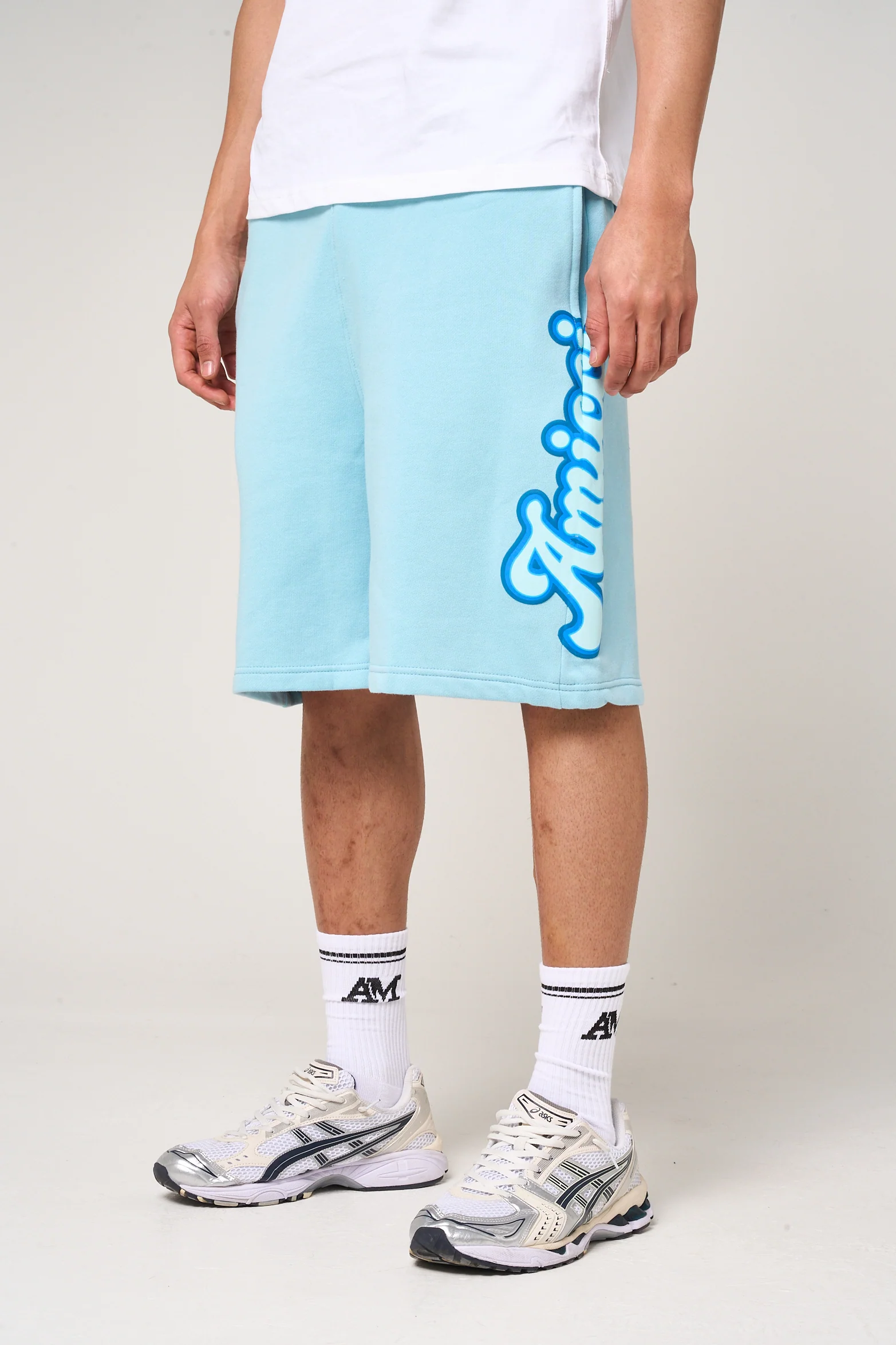 Rachid Puff Print Shorts Blue