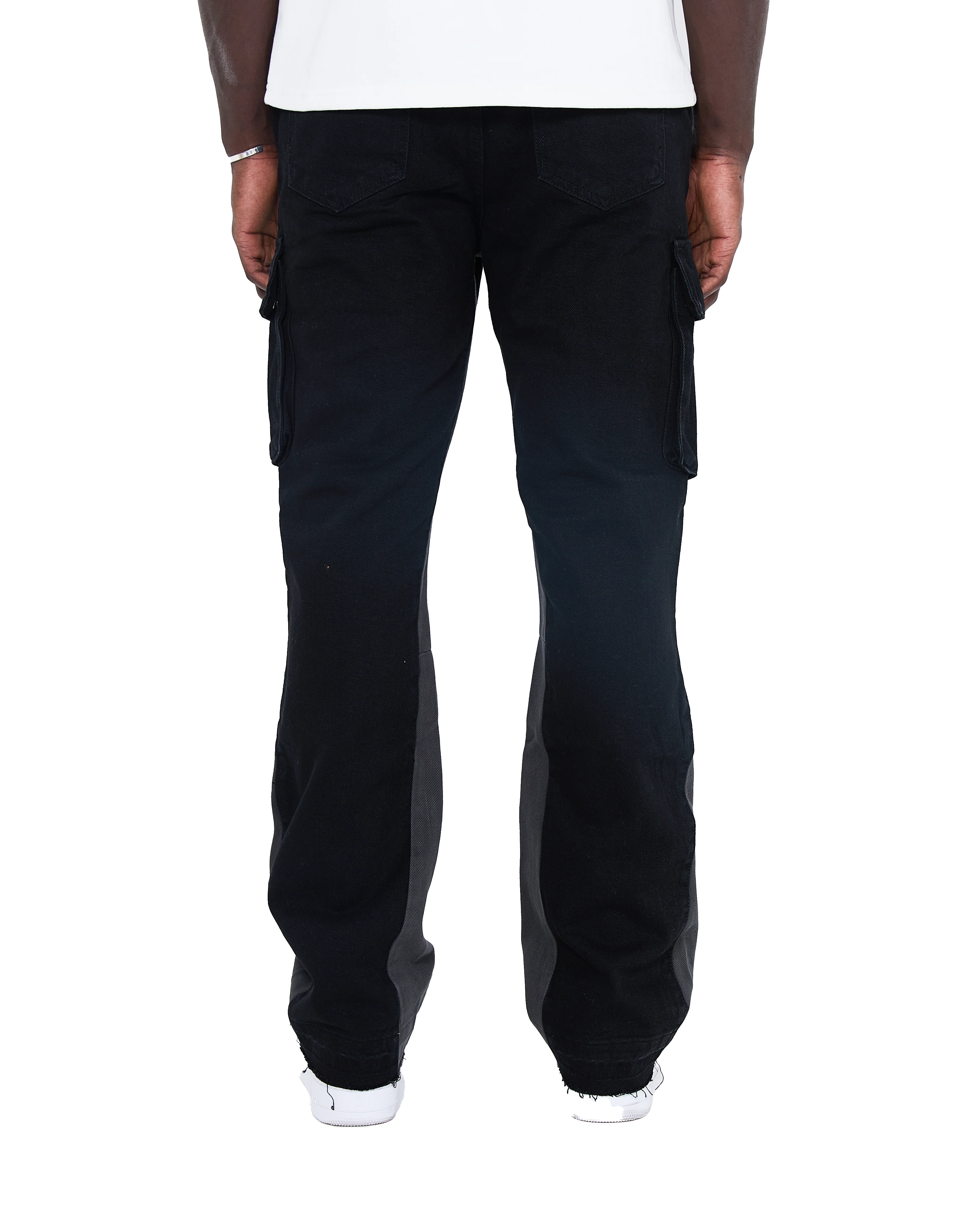 Renzo Flare Cargo Pant Black - Image 4